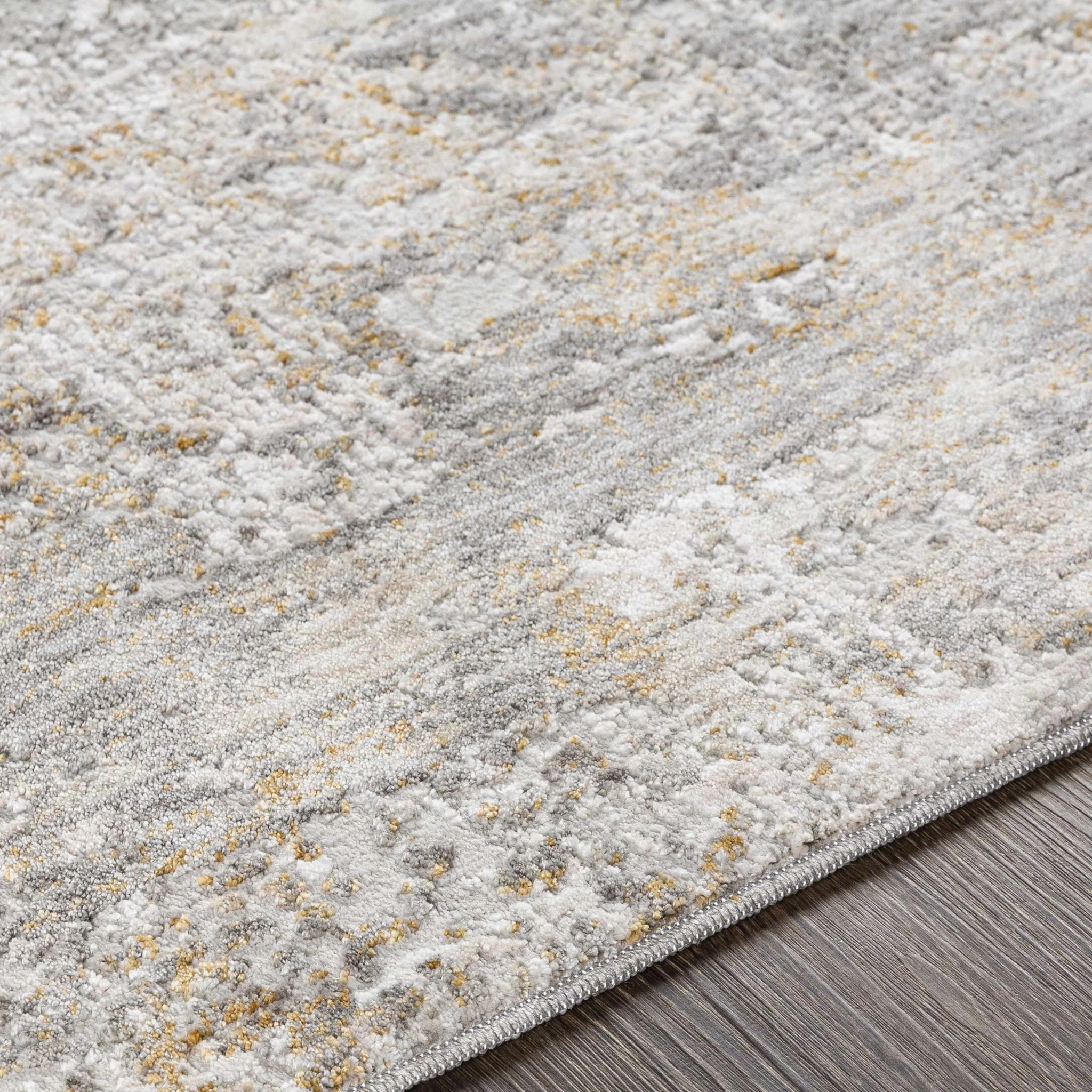 Ivory And Gray Contemporary Style Machine Woven Area Rug - Image 11
