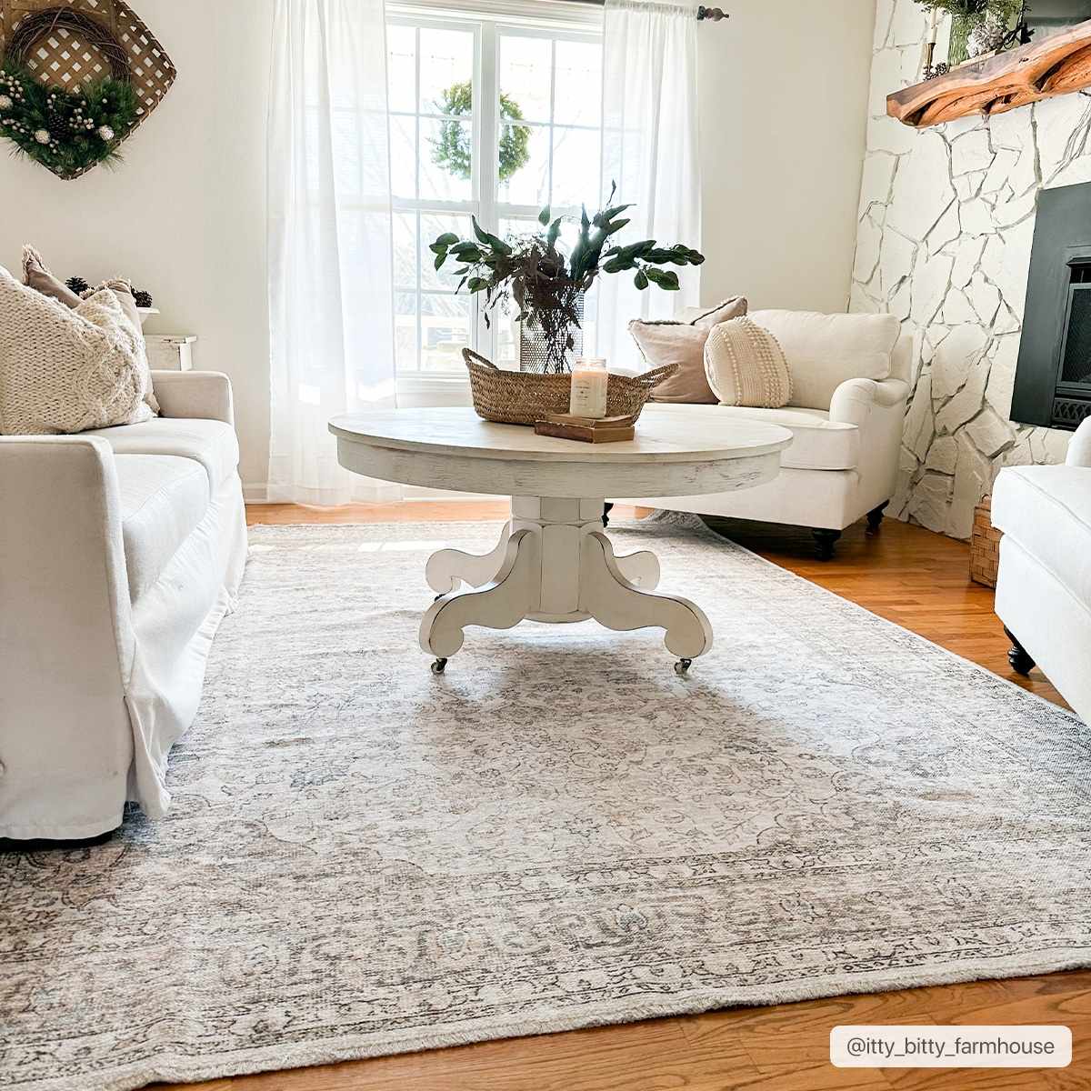 Premium Antique style Ivory, Beige and Brown Traditional Medallion Washable Area Rug - Image 26