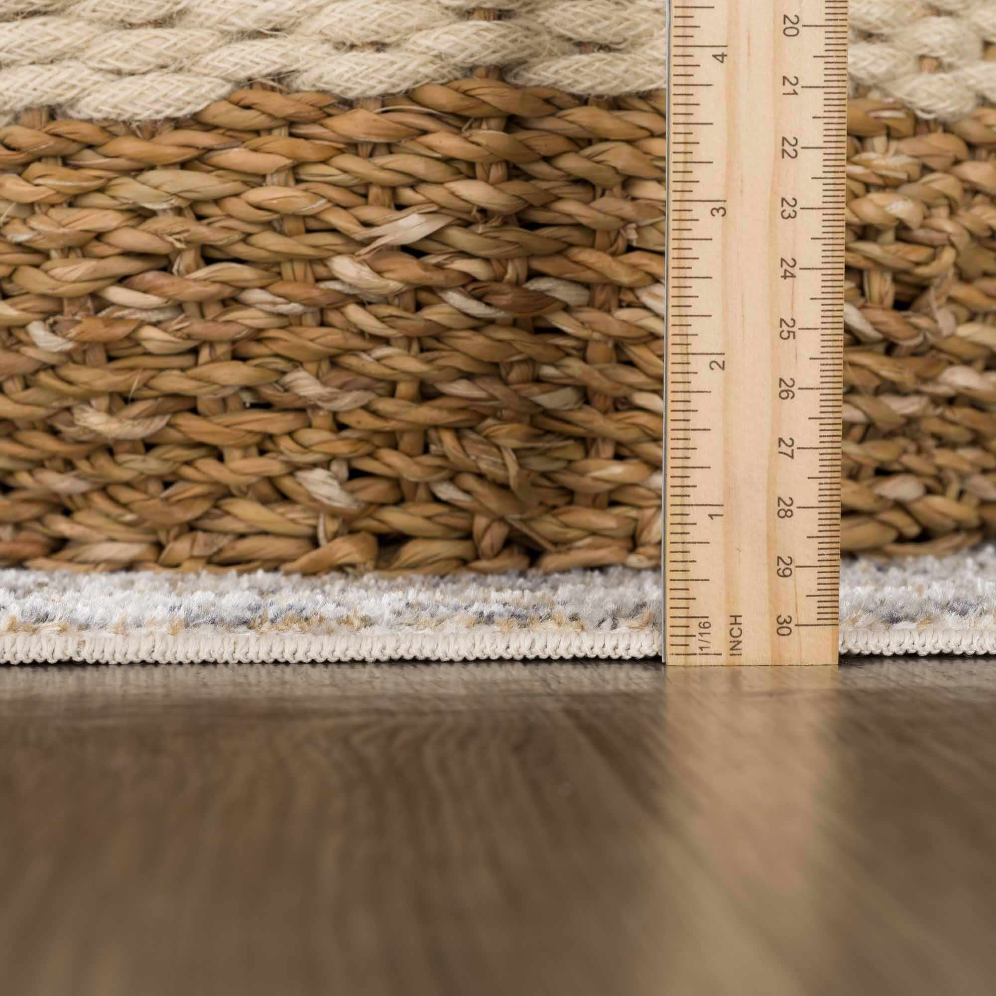 Ivory, Beige and Charcoal Vintage Style Traditional Oriental design Washable Area Rug - Image 12