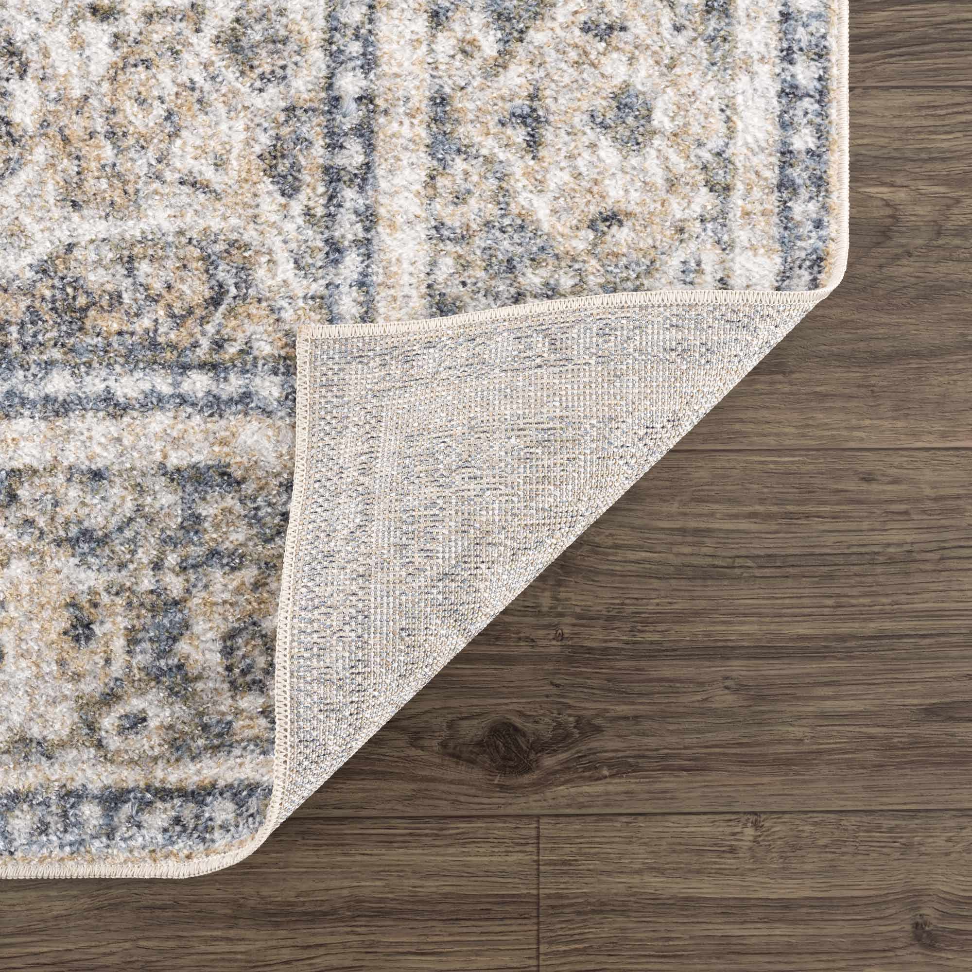 Ivory, Beige and Charcoal Vintage Style Traditional Oriental design Washable Area Rug - Image 6