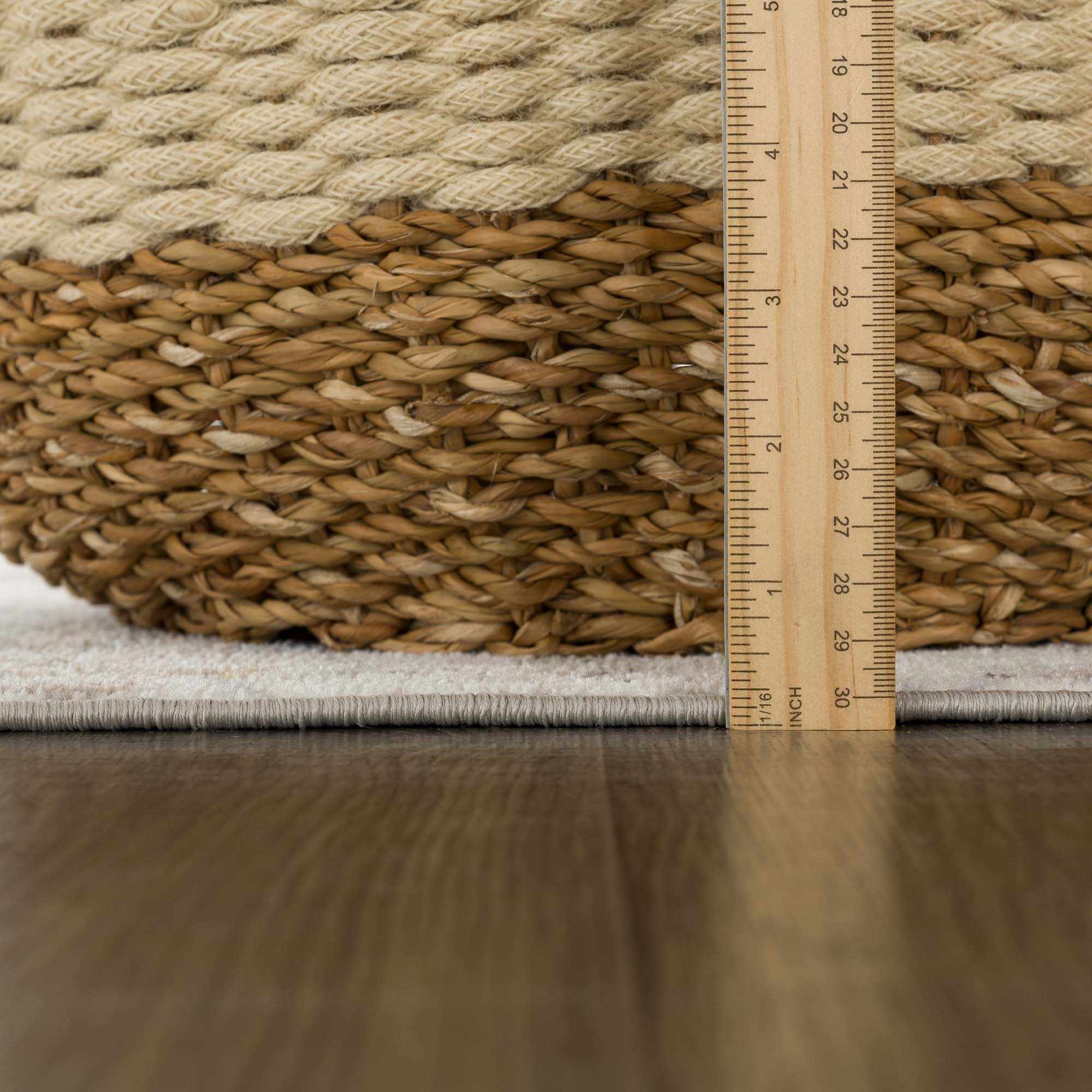 Ivory, Beige, Peach and Charcoal Antique Floral Washable Area Rug - Image 10