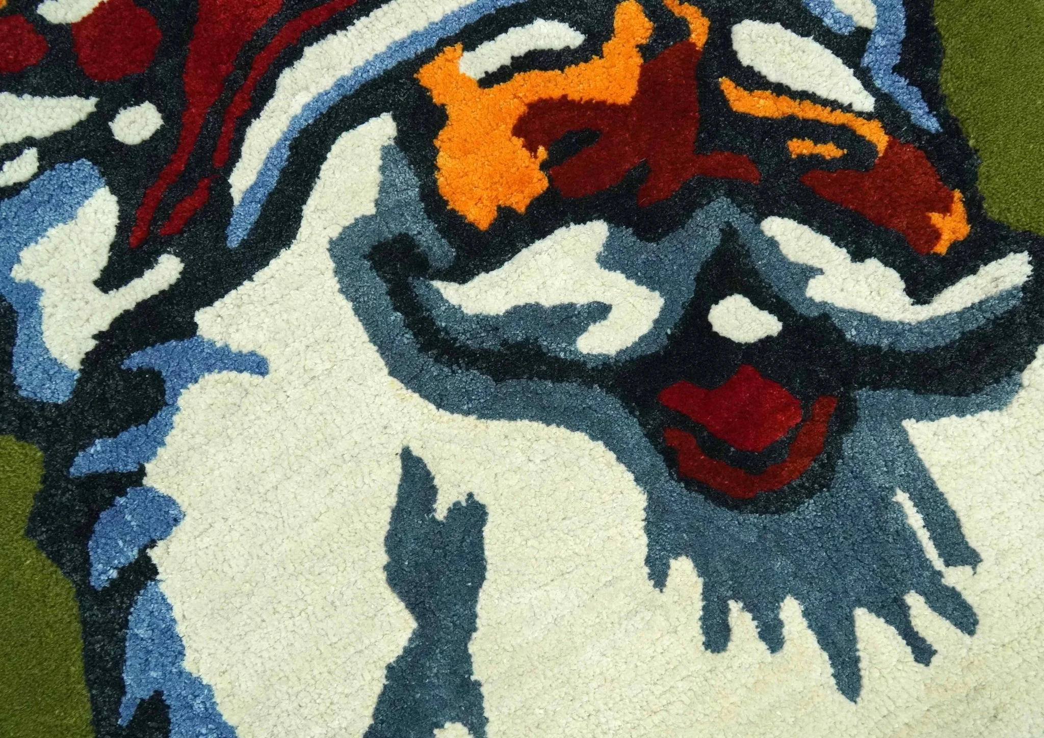 Christmas Rug 2x3 Ivory, Blue and Green Santa Claus Rug for Kids room, Kids Rug - Image 3