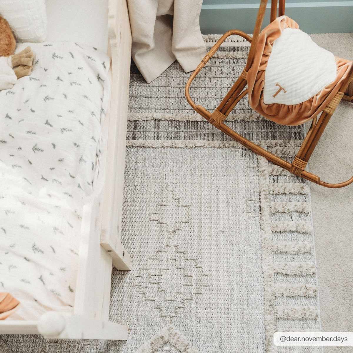 Ivory, Brown and charcoal Flatwoven Knit design Geometrical Carved Texture Area Rug - Image 7