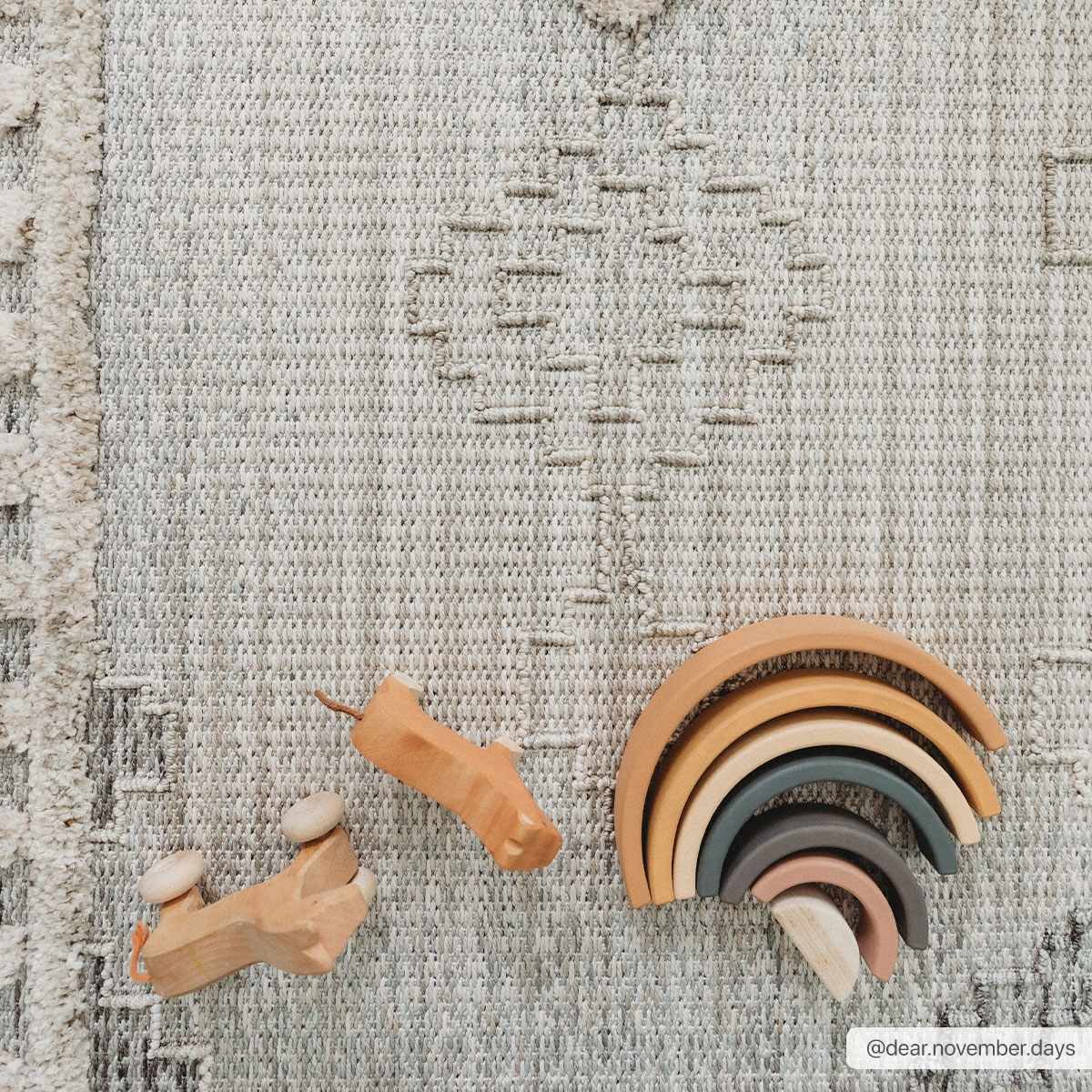 Ivory, Brown and charcoal Flatwoven Knit design Geometrical Carved Texture Area Rug - Image 8