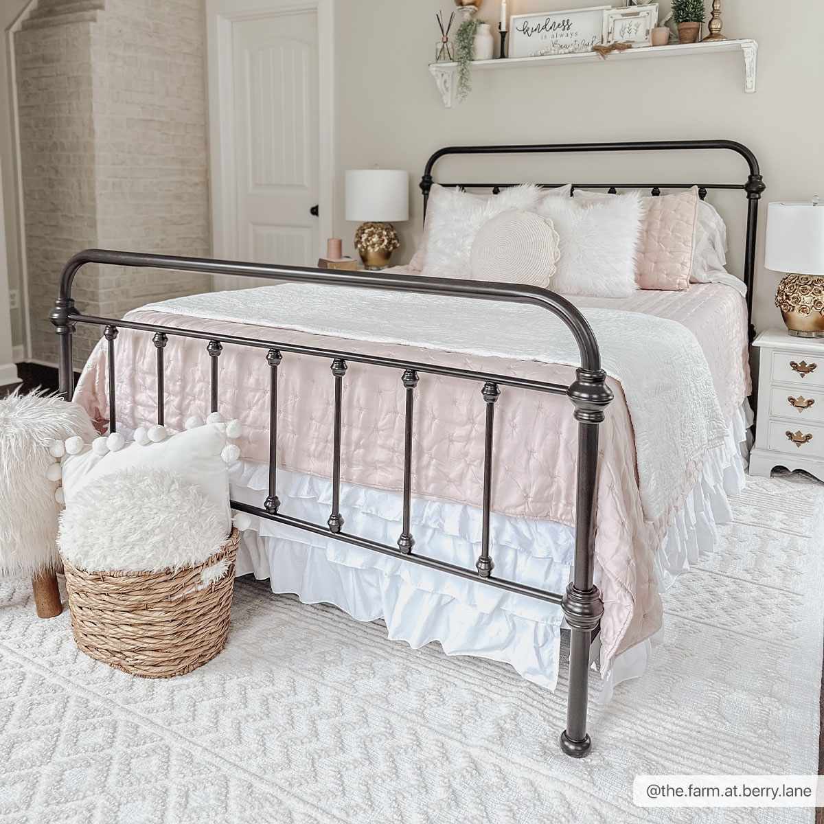 Ivory Texture Tribal Trellis Washable High Low Pile Area Rug - Image 3