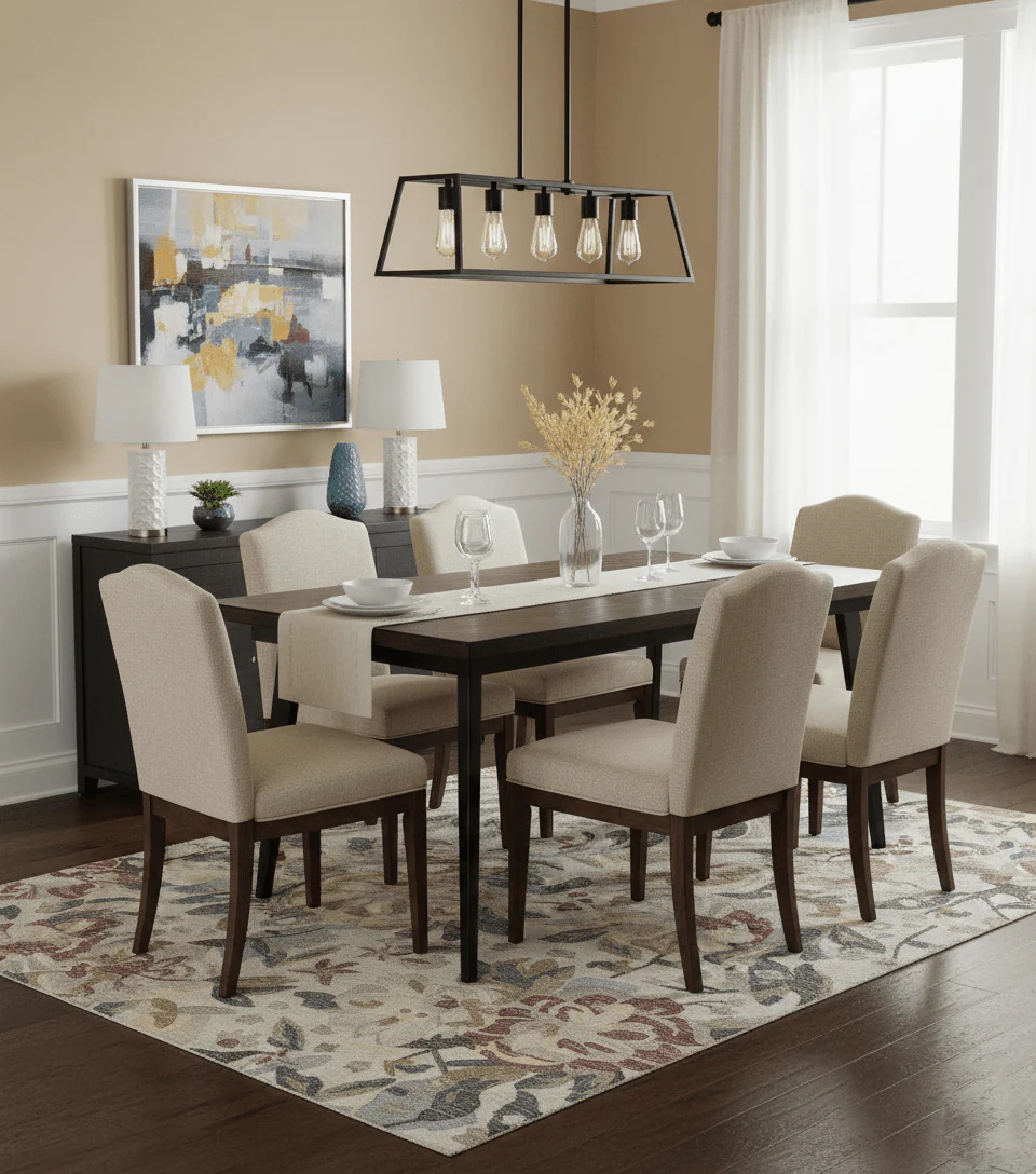 Custom Made Ivory, Charcoal and Olive Floral Design Colorful Hand Tufted wool rug - Image 2