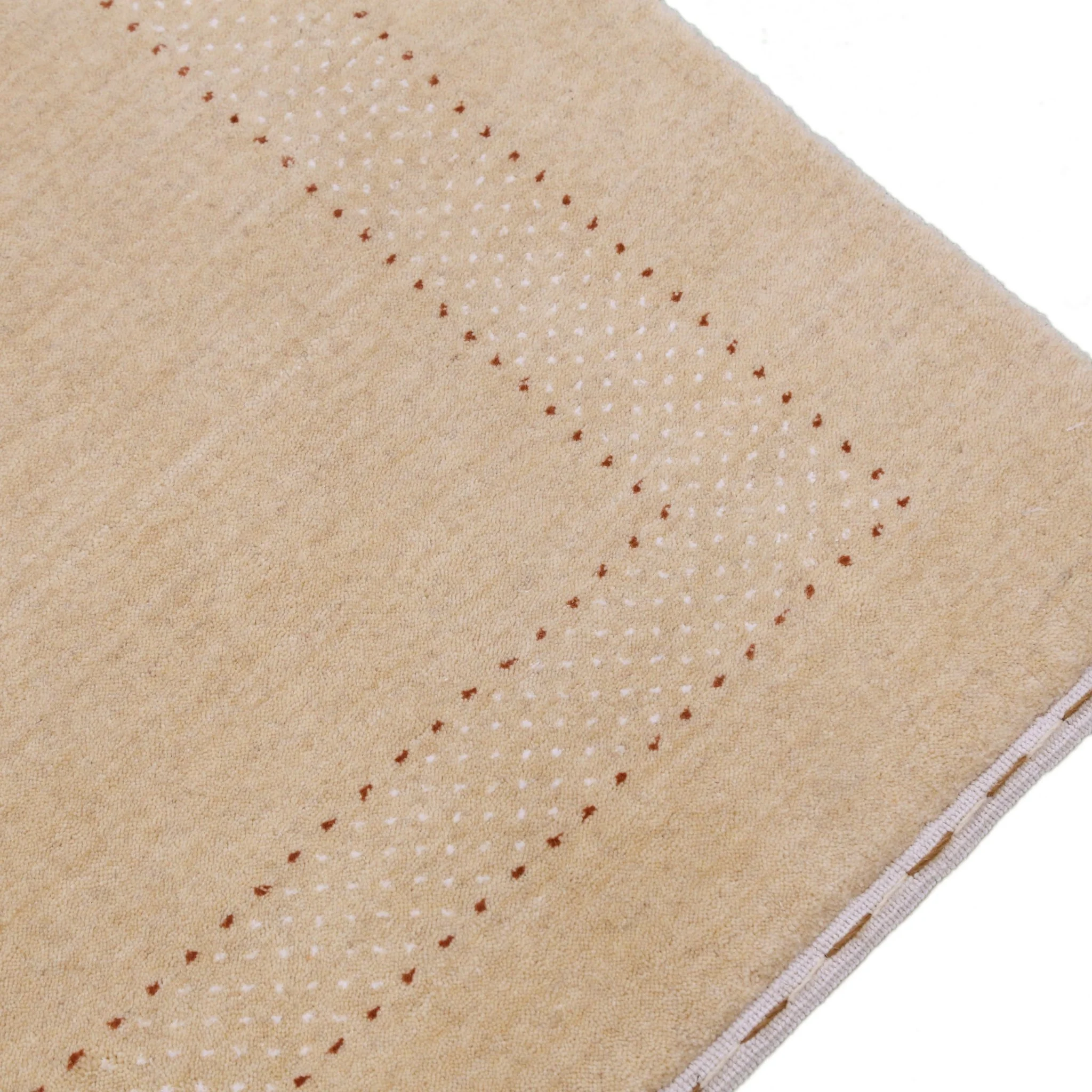 Ivory Contemporary Design Hand Loomed Wool Area Rug - Image 7