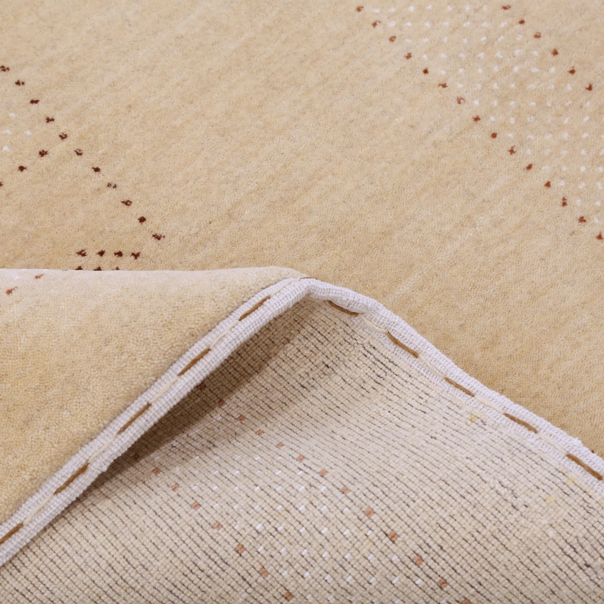 Ivory Contemporary Design Hand Loomed Wool Area Rug - Image 8