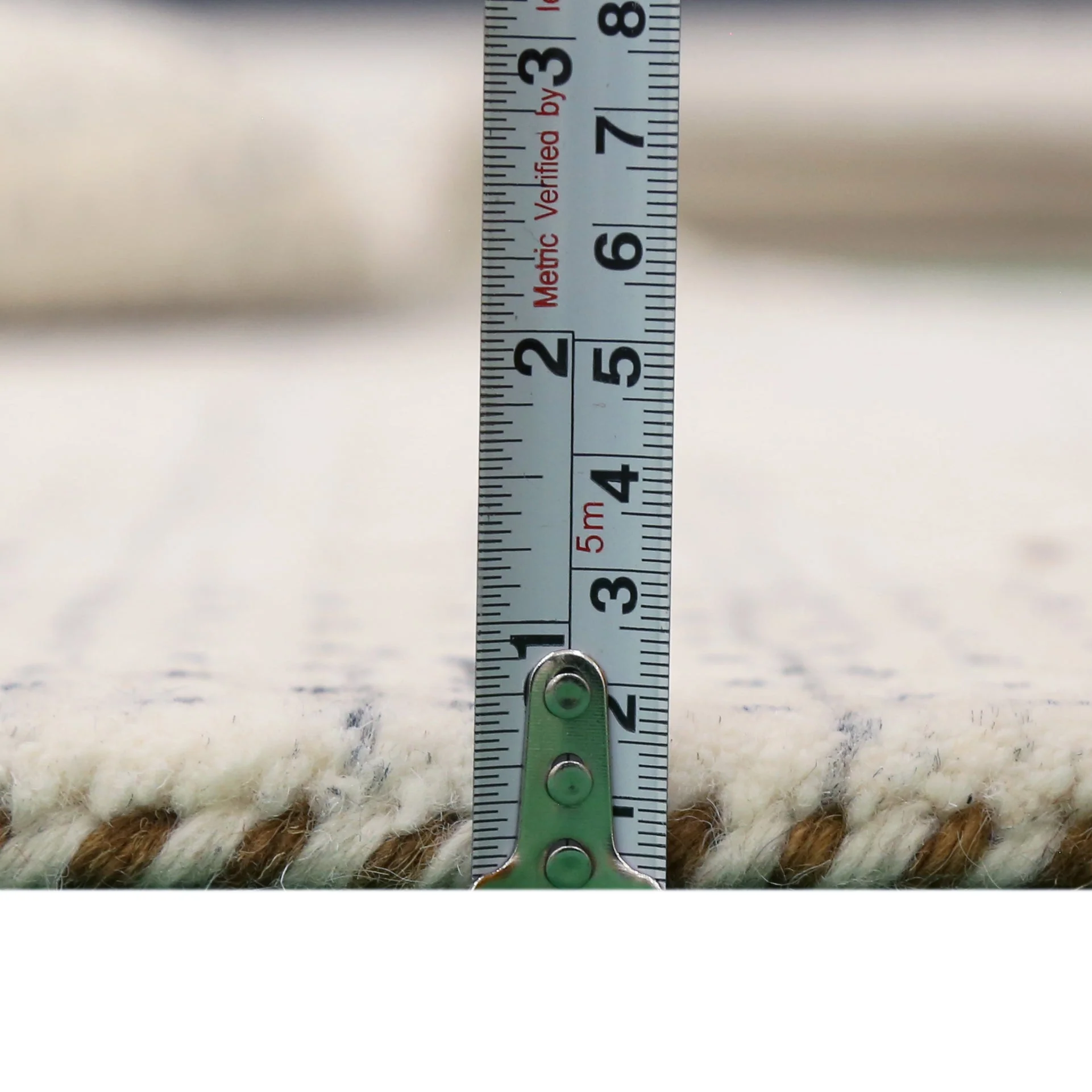 Ivory Contemporary Gabbeh Border Design Hand Loomed Wool Rug - Image 6