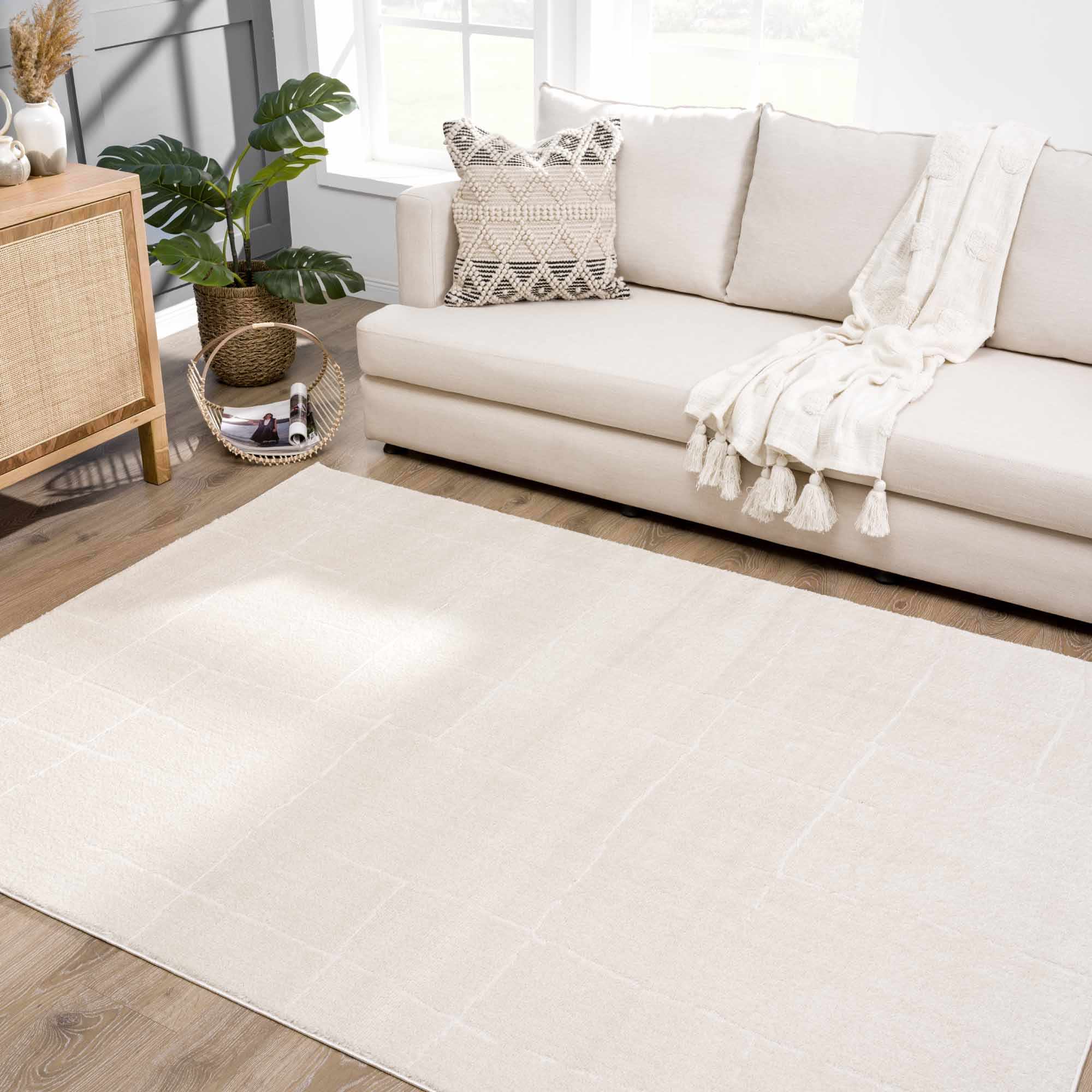 Ivory Contemporary Style Area Rug - Image 13