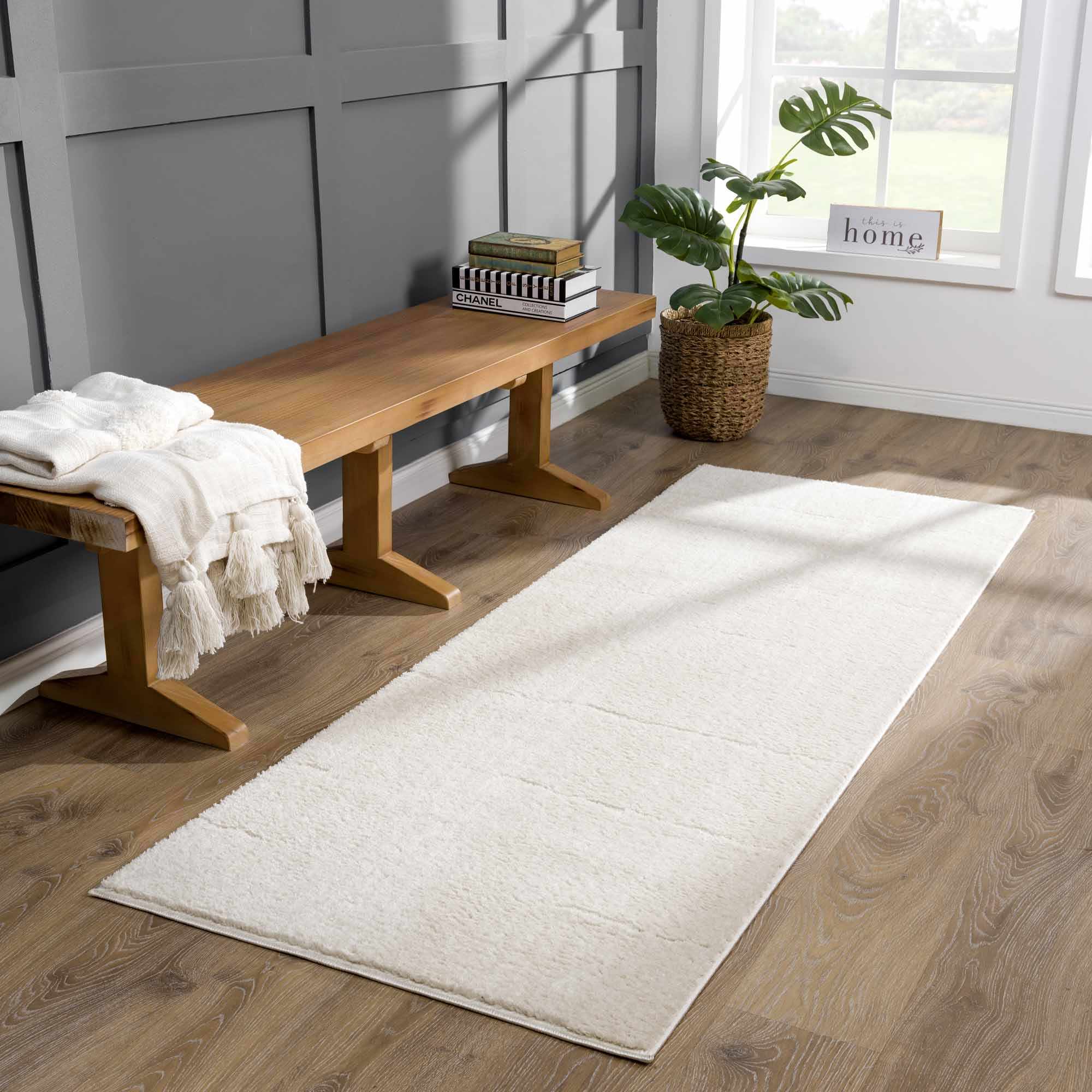 Ivory Contemporary Style Area Rug - Image 3