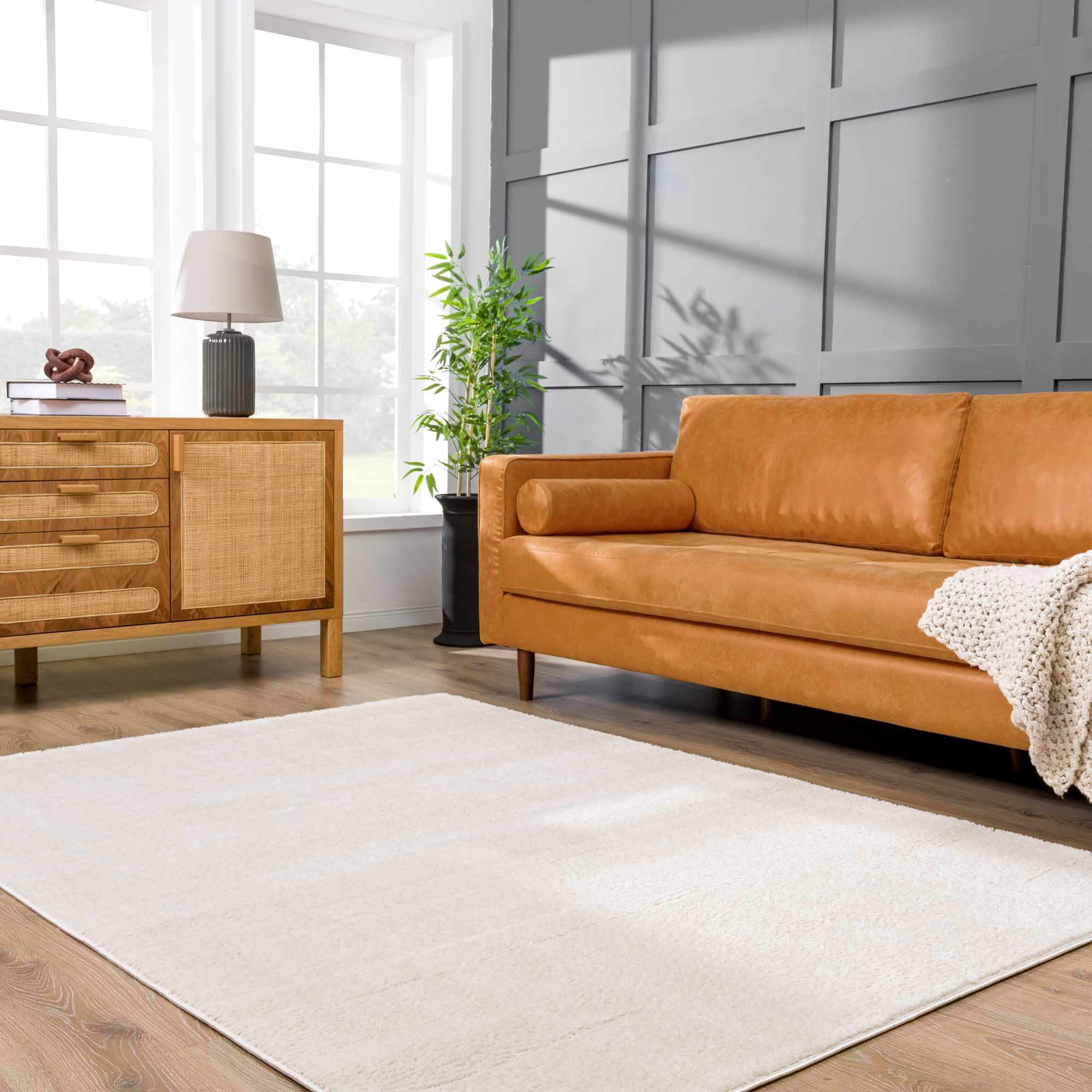 Ivory Contemporary Style Area Rug - Image 9