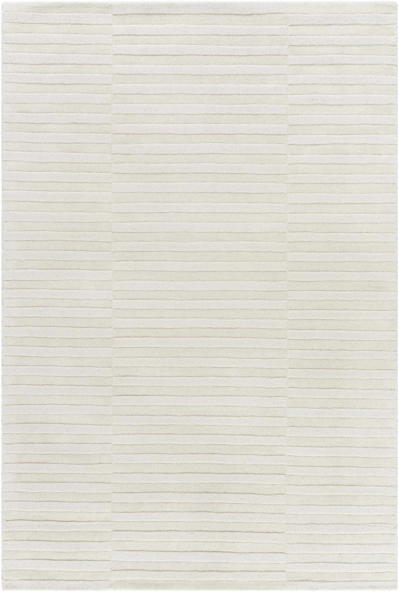 Ivory Contemporary Style Hand Loomed Wool Rug - Image 2