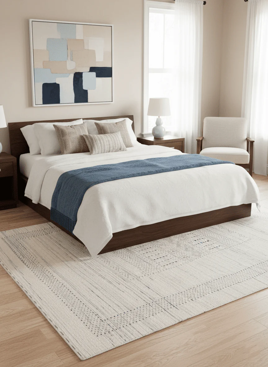 Ivory Gabbeh Design Hand Loomed Wool Area Rug - Image 2