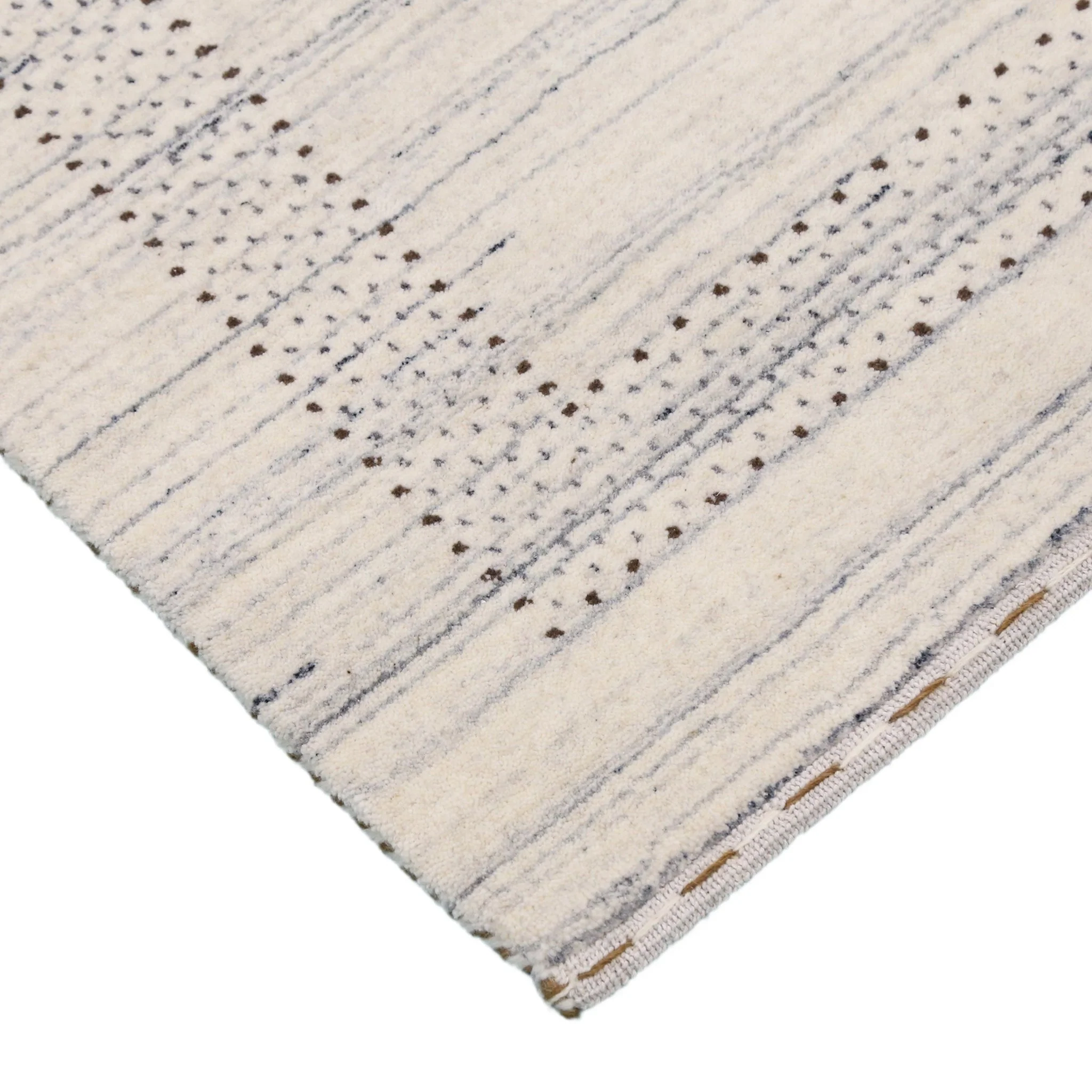 Ivory Gabbeh Design Hand Loomed Wool Area Rug - Image 8