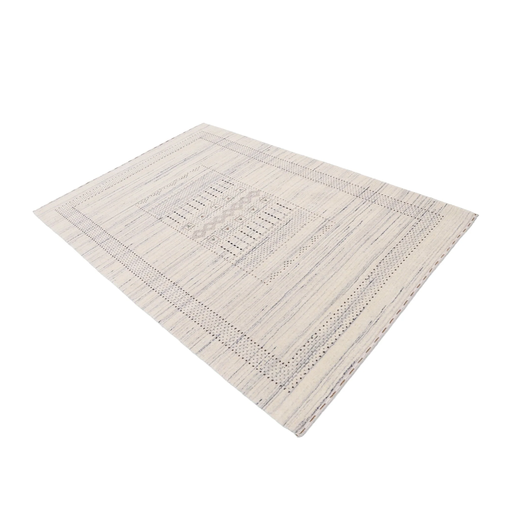 Ivory Gabbeh Design Hand Loomed Wool Area Rug - Image 9