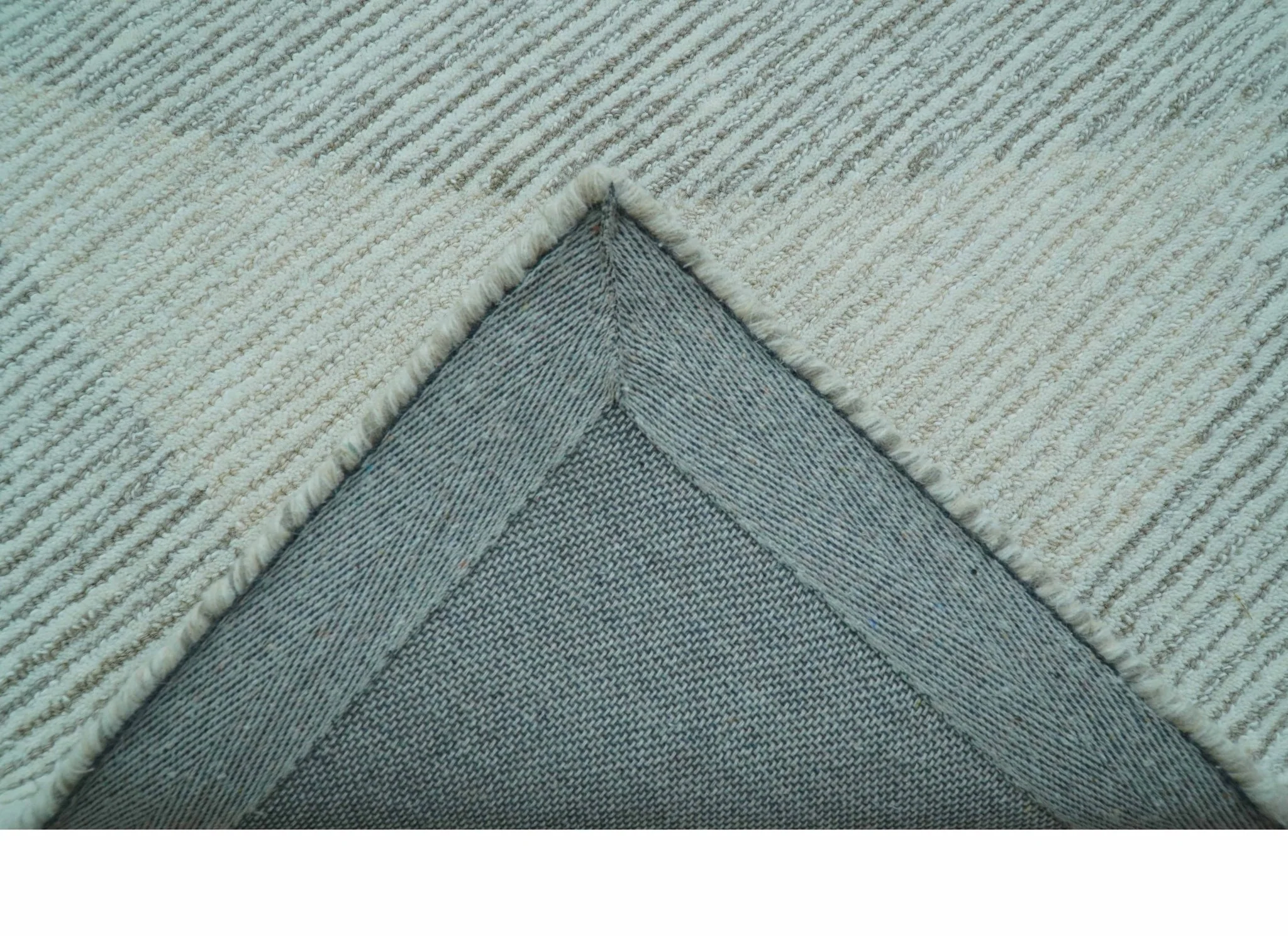 Custom Made Ivory, Gray and Beige Modern Contemporary Hand Tufted wool rug - Image 5