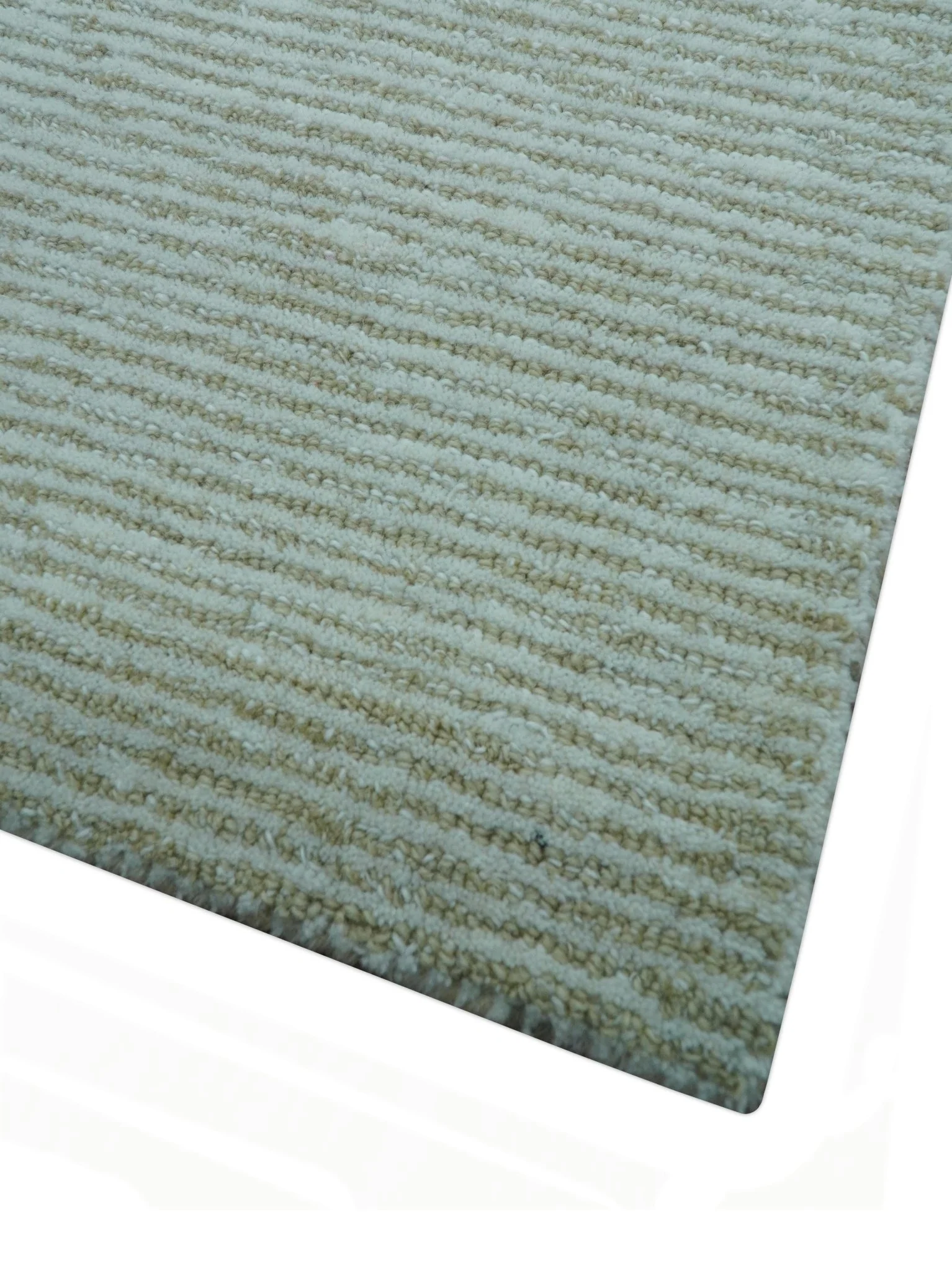 Custom Made Ivory, Gray and Beige Modern Contemporary Hand Tufted wool rug - Image 7