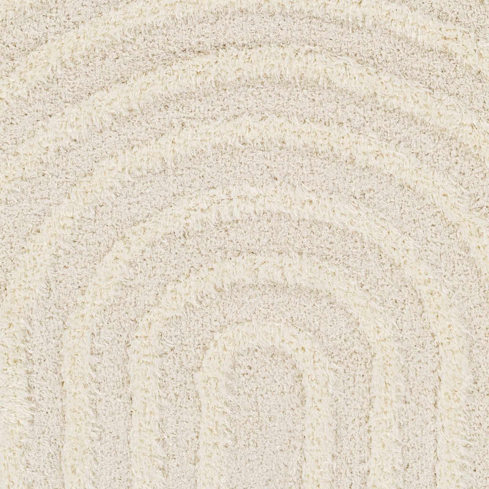 Ivory Modern Geometrical High Low Texture Plush Pile Moroccan Style area Rug - Image 7