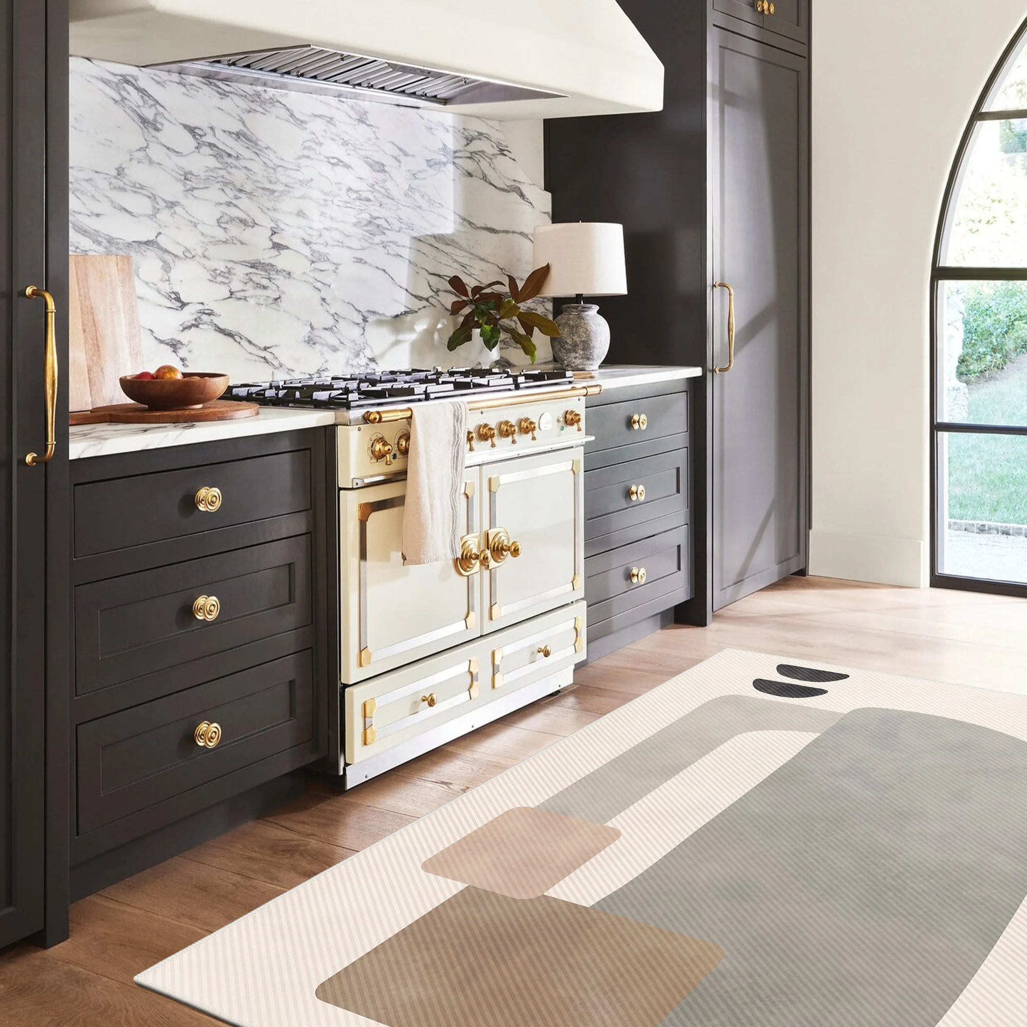 Ivory Modern Style Cotton Machine Washable Area Rug - Image 3