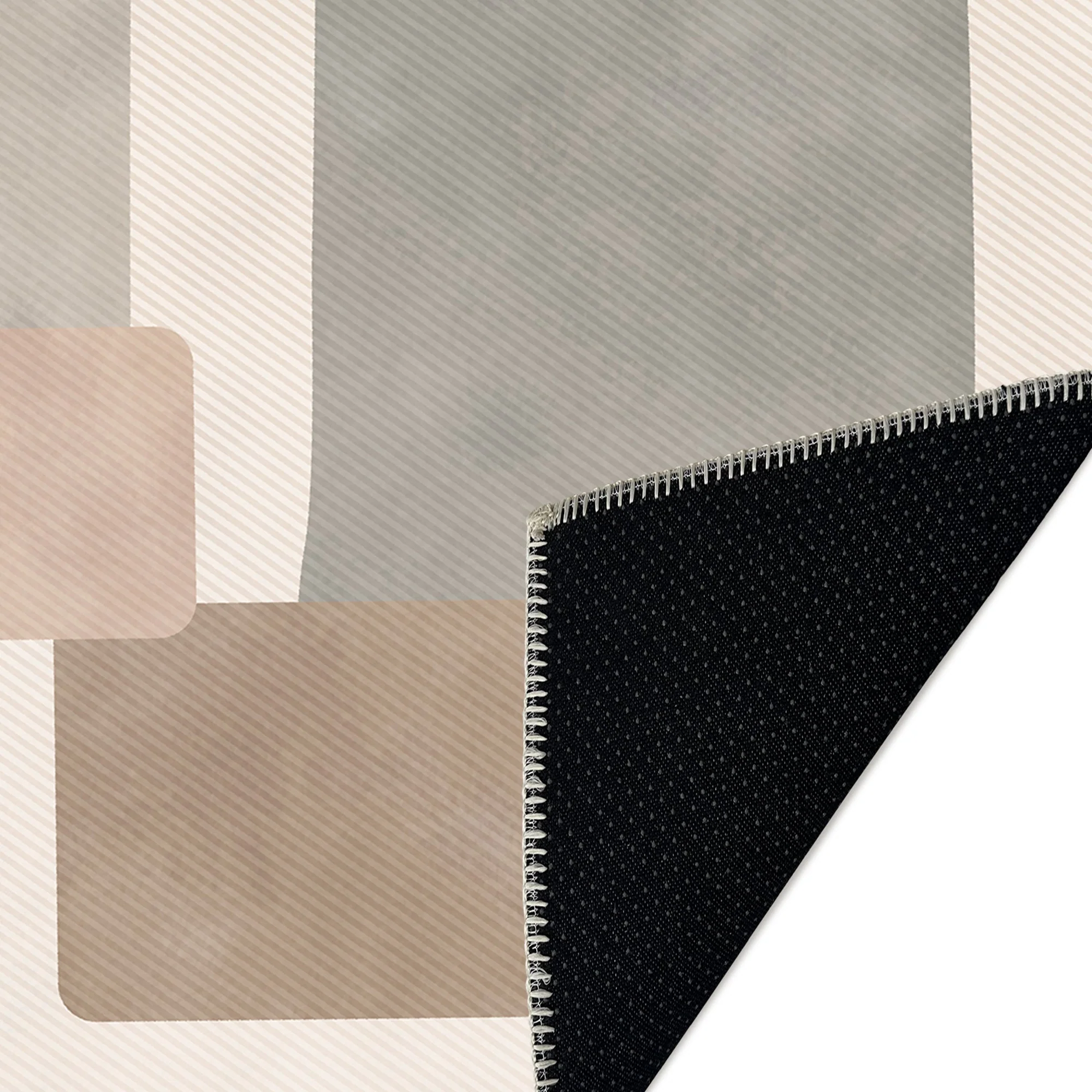Ivory Modern Style Cotton Machine Washable Area Rug - Image 7