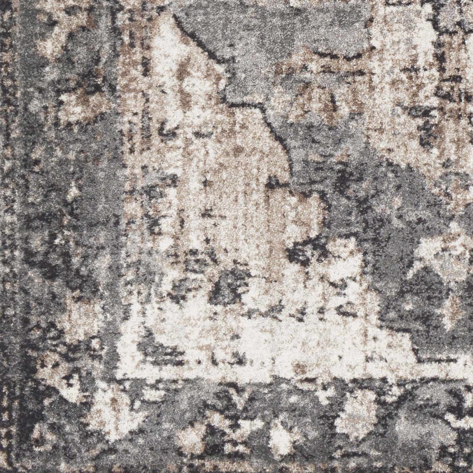 Antique Style Ivory, Tan, Charcoal and Gray Transitional Design Area Rug - Image 12