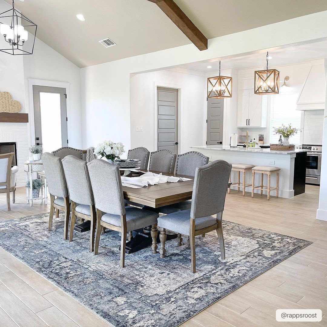 Antique Style Ivory, Tan, Charcoal and Gray Transitional Design Area Rug - Image 2