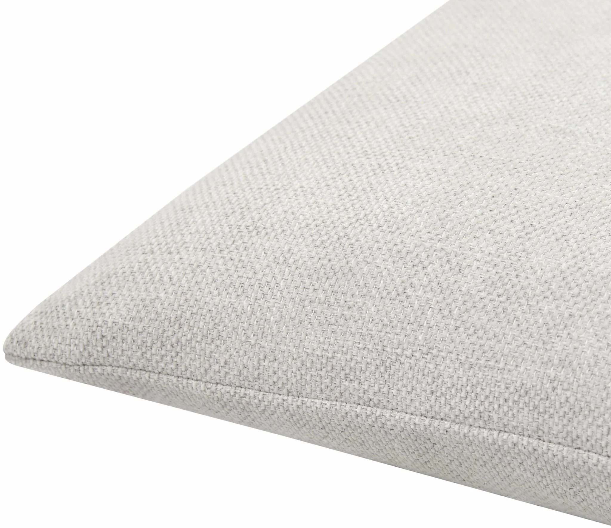 Natural Linen look Ivory Textured Contemporary Square Throw Pillow - Image 2