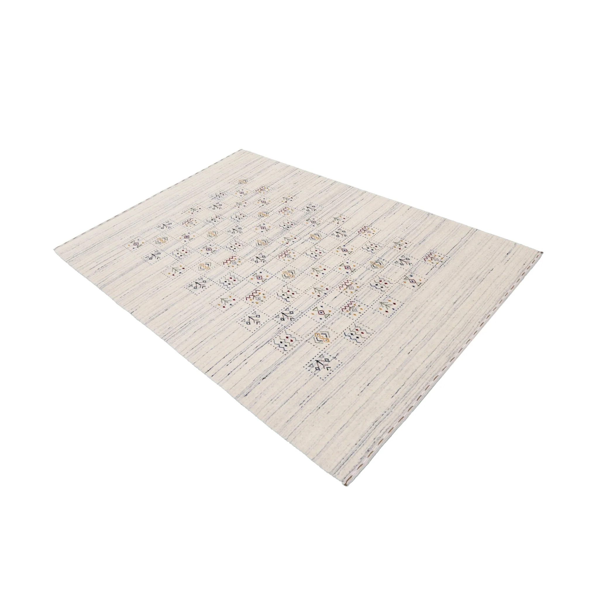 Ivory Tribal Design Hand Loomed Wool Area Rug - Image 4
