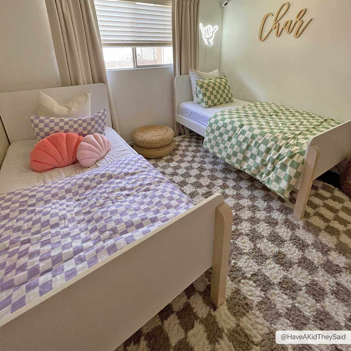 Modern Geometric Light brown and white Machine woven Plush wool area rug - Image 4
