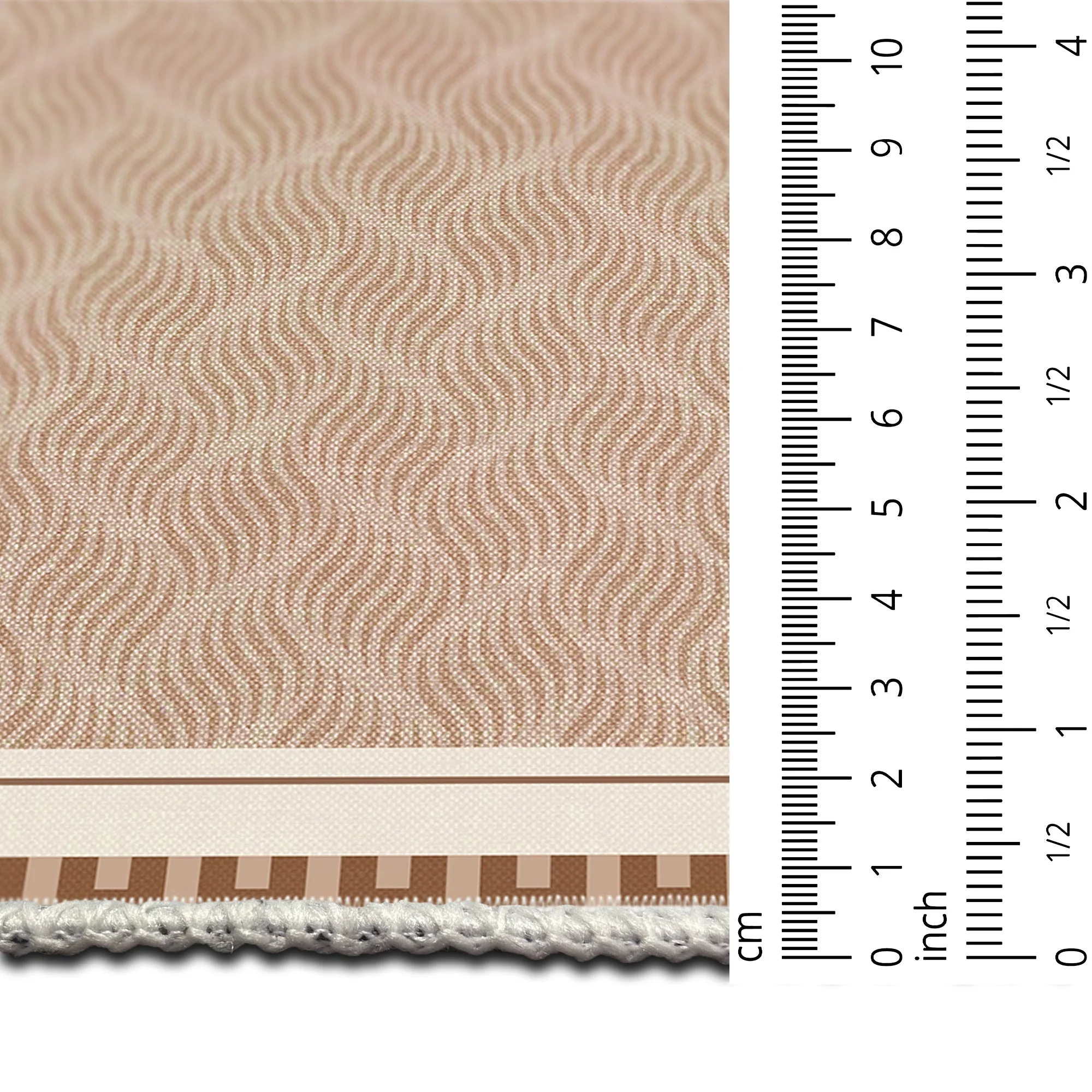 Lantern Design Beige Machine Washable Cotton Area Rug - Image 8