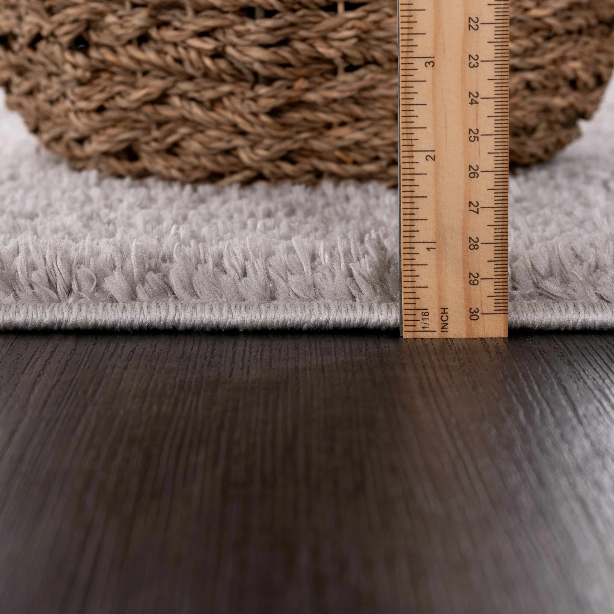 Modern Solid Plane light Gray Plush Pile Moroccan Style Multi size Washable Area Rug - Image 11