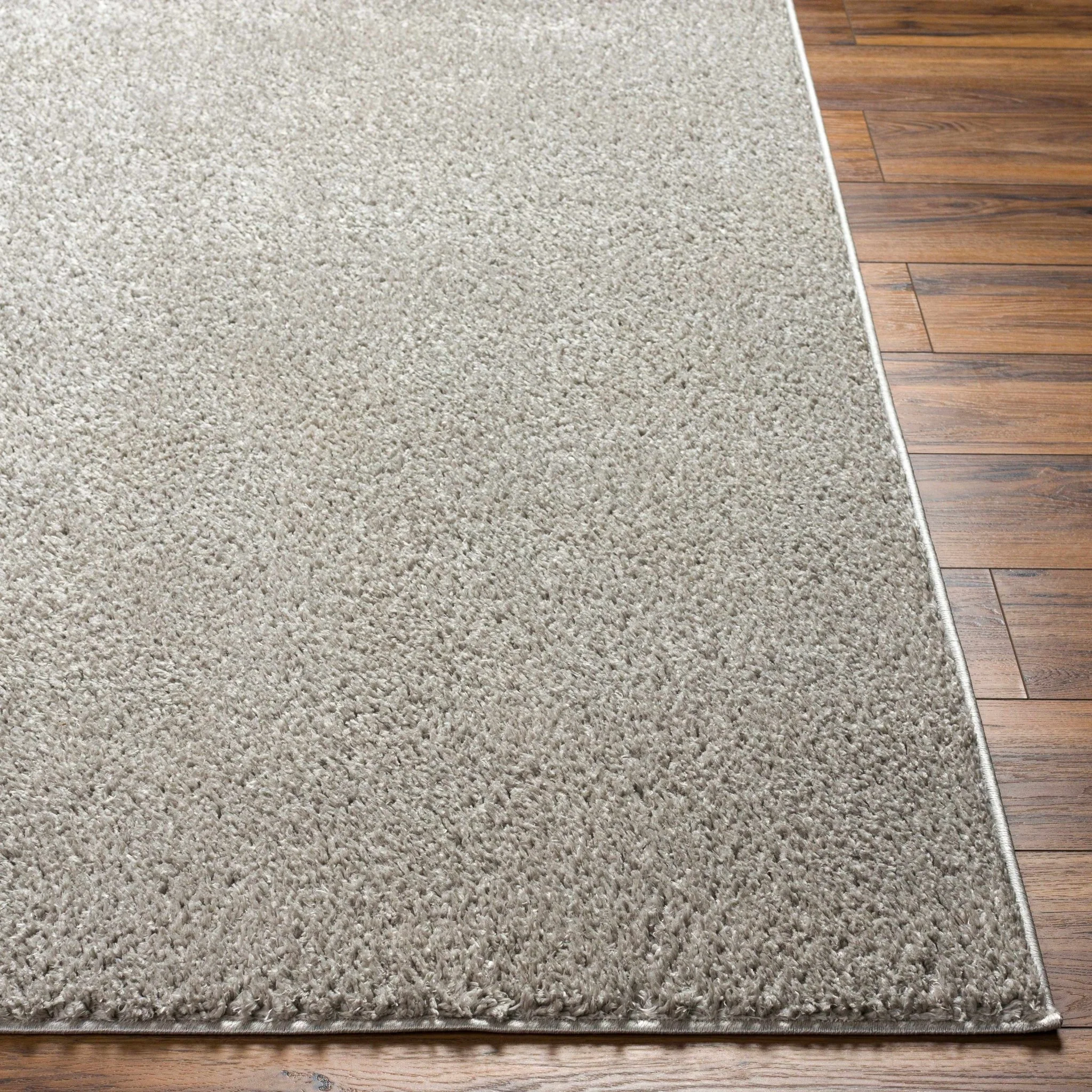 Modern Solid Plane light Gray Plush Pile Moroccan Style Multi size Washable Area Rug - Image 16