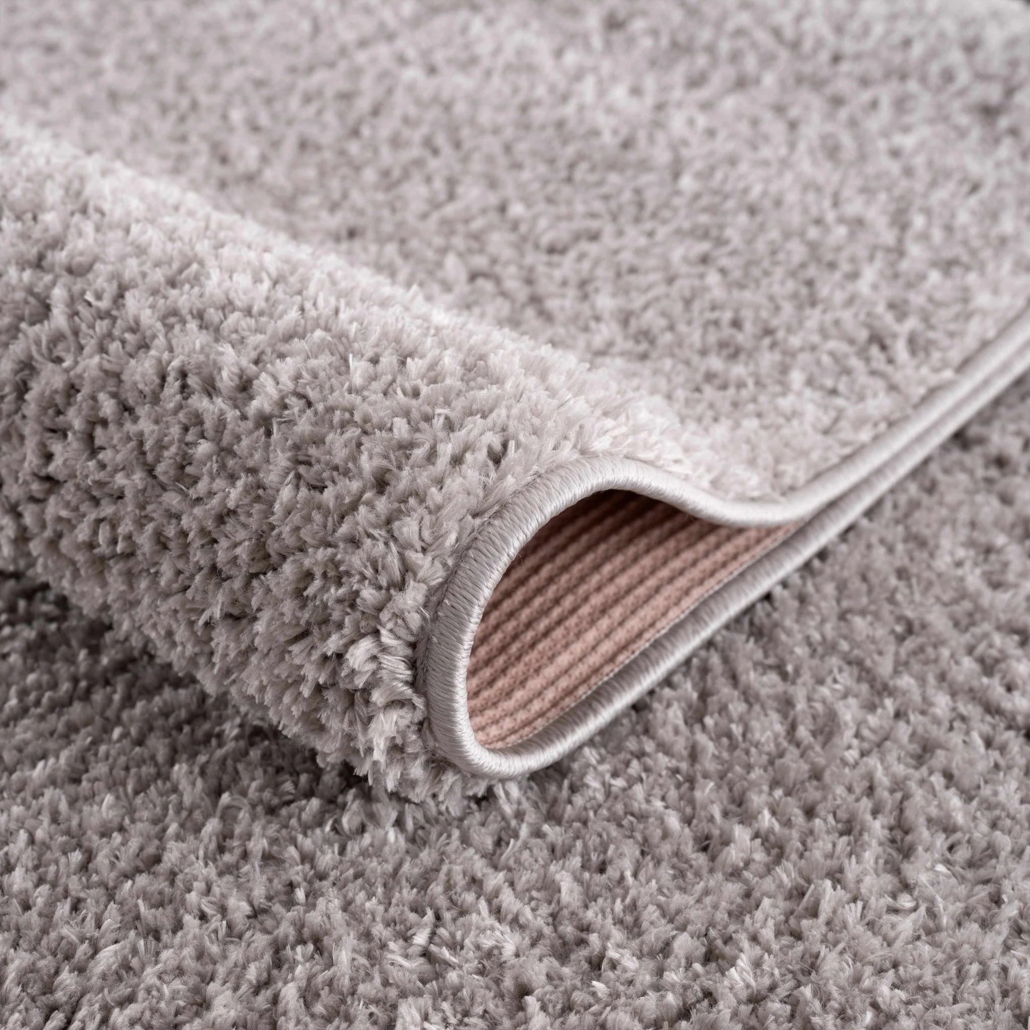 Modern Solid Plane light Gray Plush Pile Moroccan Style Multi size Washable Area Rug - Image 3
