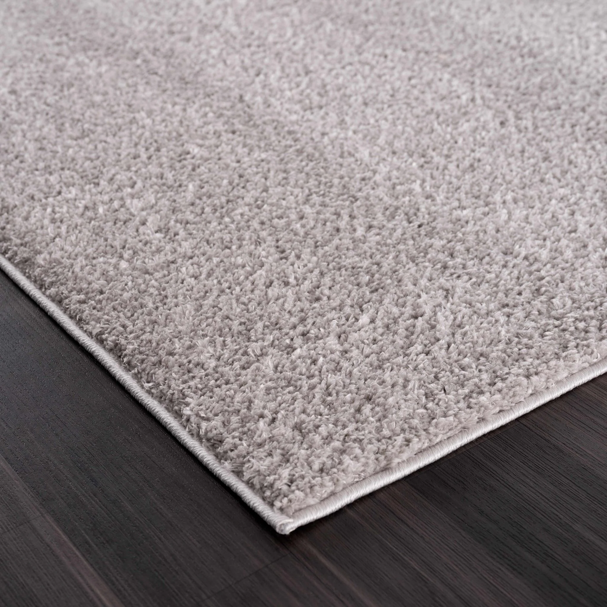 Modern Solid Plane light Gray Plush Pile Moroccan Style Multi size Washable Area Rug - Image 6