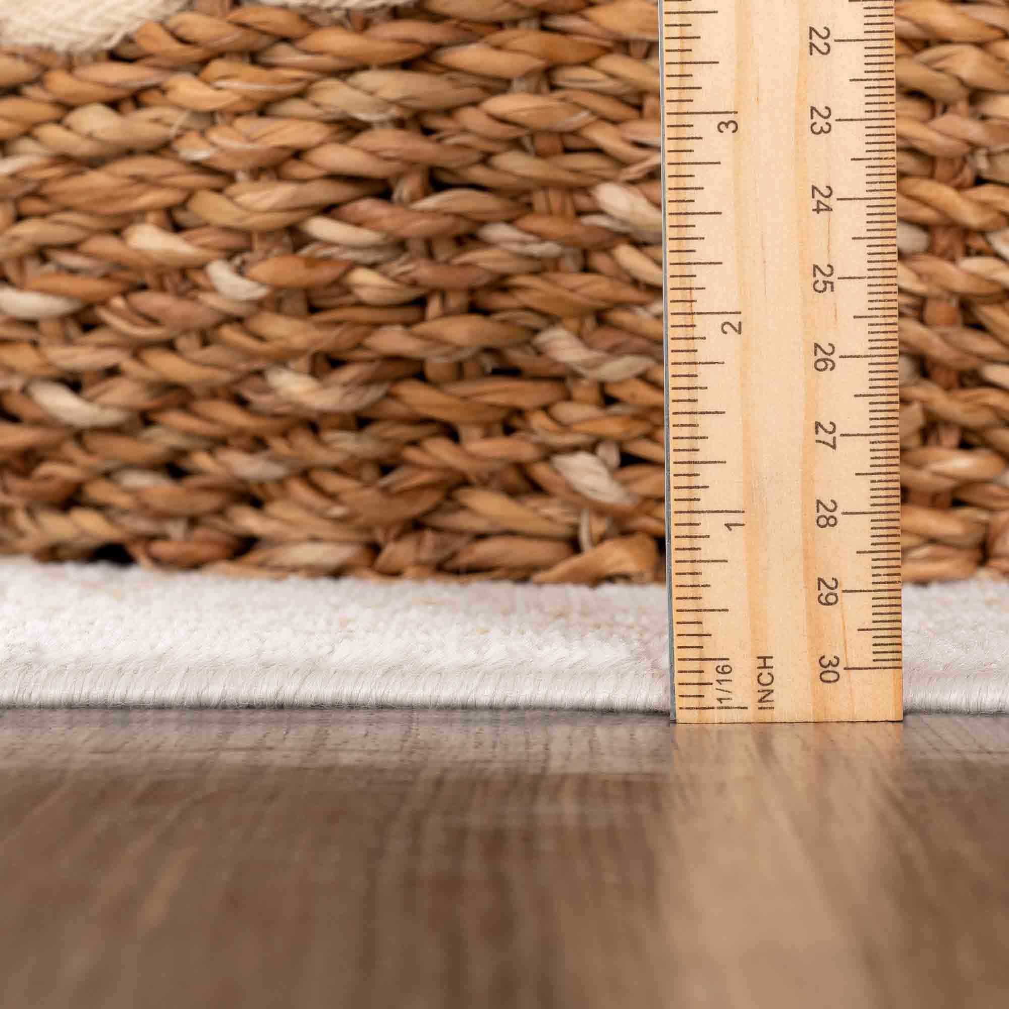 Light Peach and Gold Contemporary Tribal Design Area Rug - Image 9