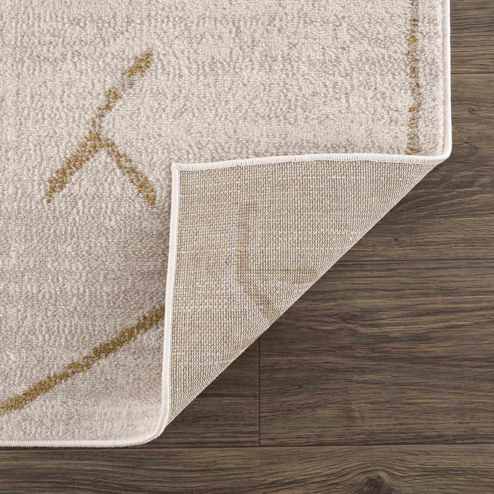 Light peach and Gold Tribal Design Contemporary Area Rug - Image 4