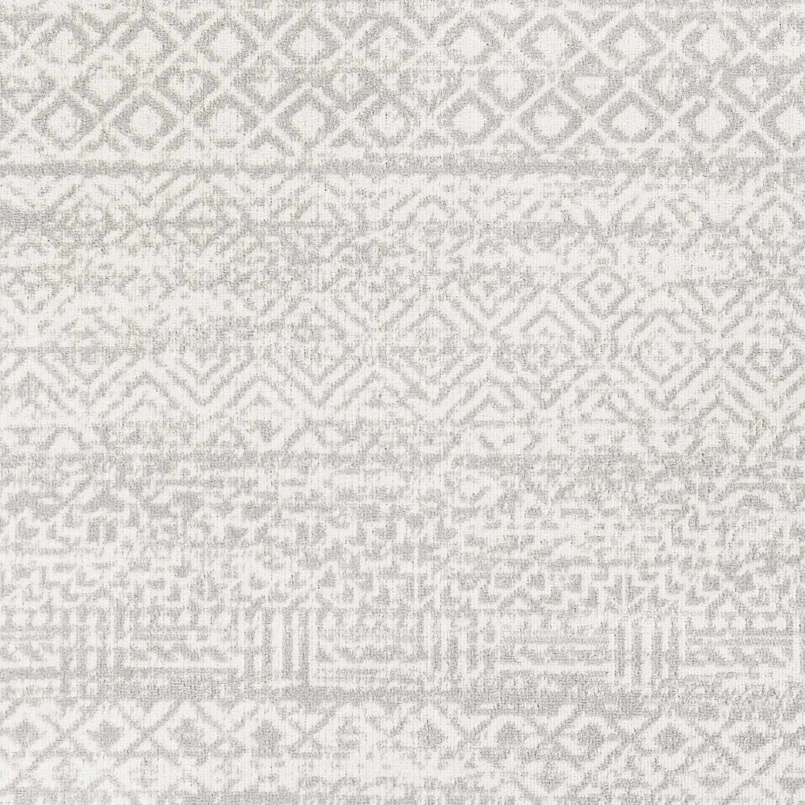 Light Silver and Beige Machine woven Traditional Moroccan Pattern Machine Washable Area Rug - Image 5