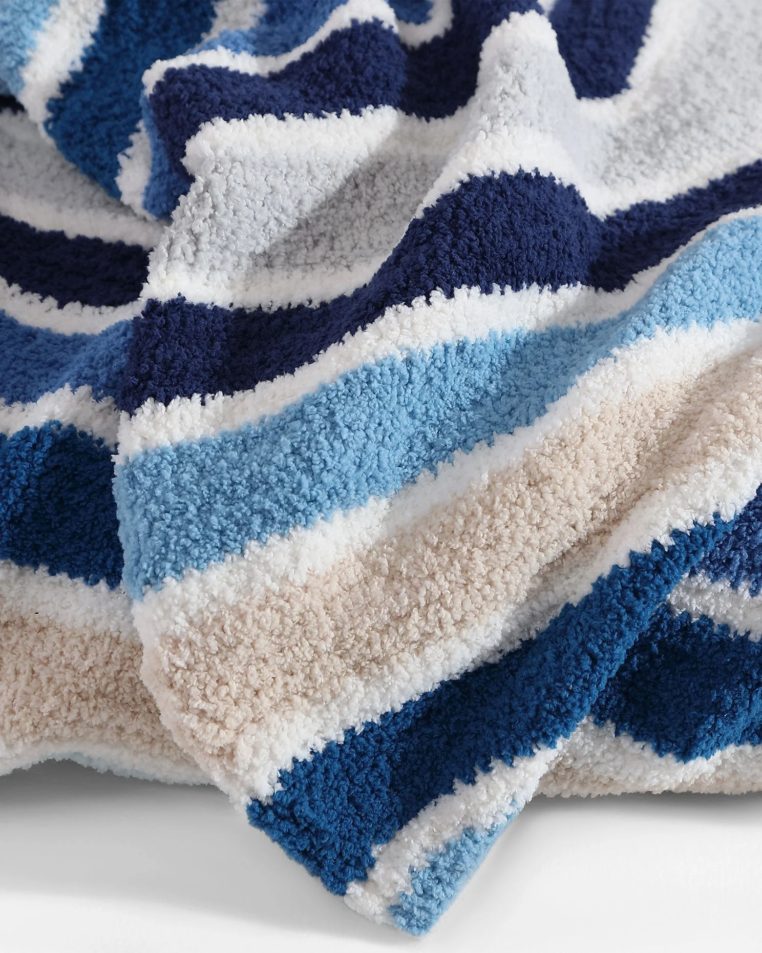 Lightweight, Cozy, and Modern Stripes  Chevron Throw Blanket - Image 2