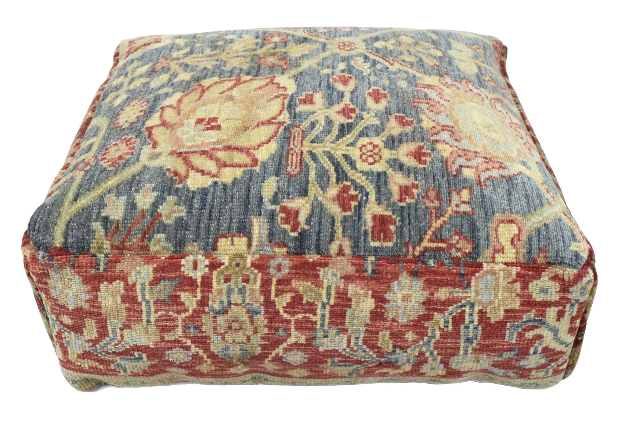 Luxury Floor Pillow made from fine woolen hand knotted Area Rug - Image 2