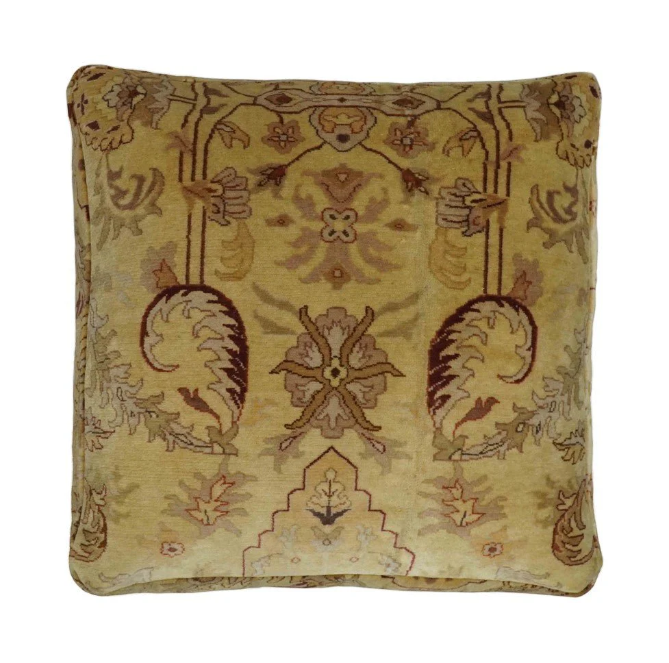 Luxury Floor Pillow made Pouf from restored fine quality hand knotted area rug |FP2 - Image 6