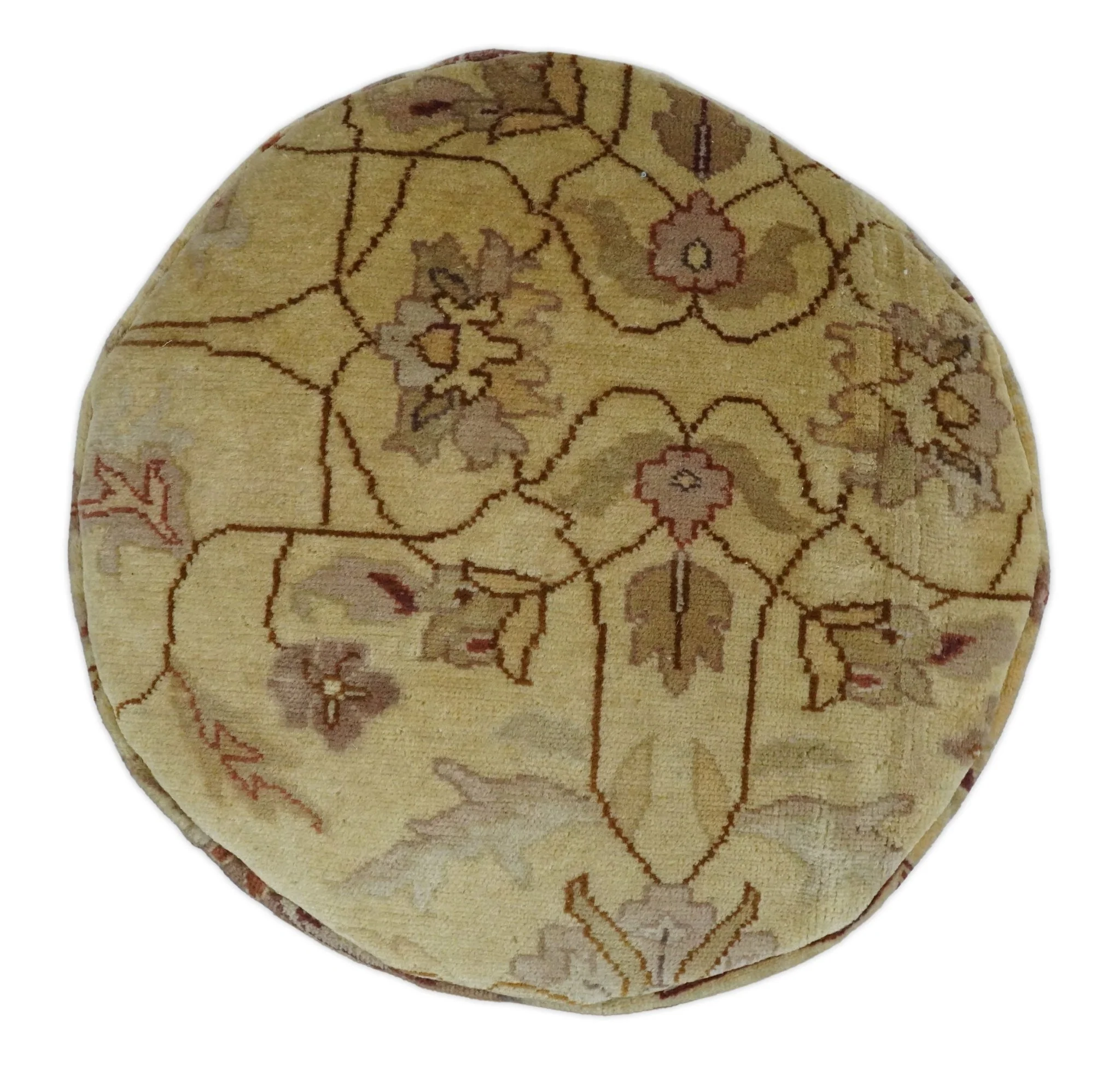 Vintage Persian Pouf, Footstool, Chair or Footrest made from fine woolen hand knotted Area Rug | TRD132 - Image 2