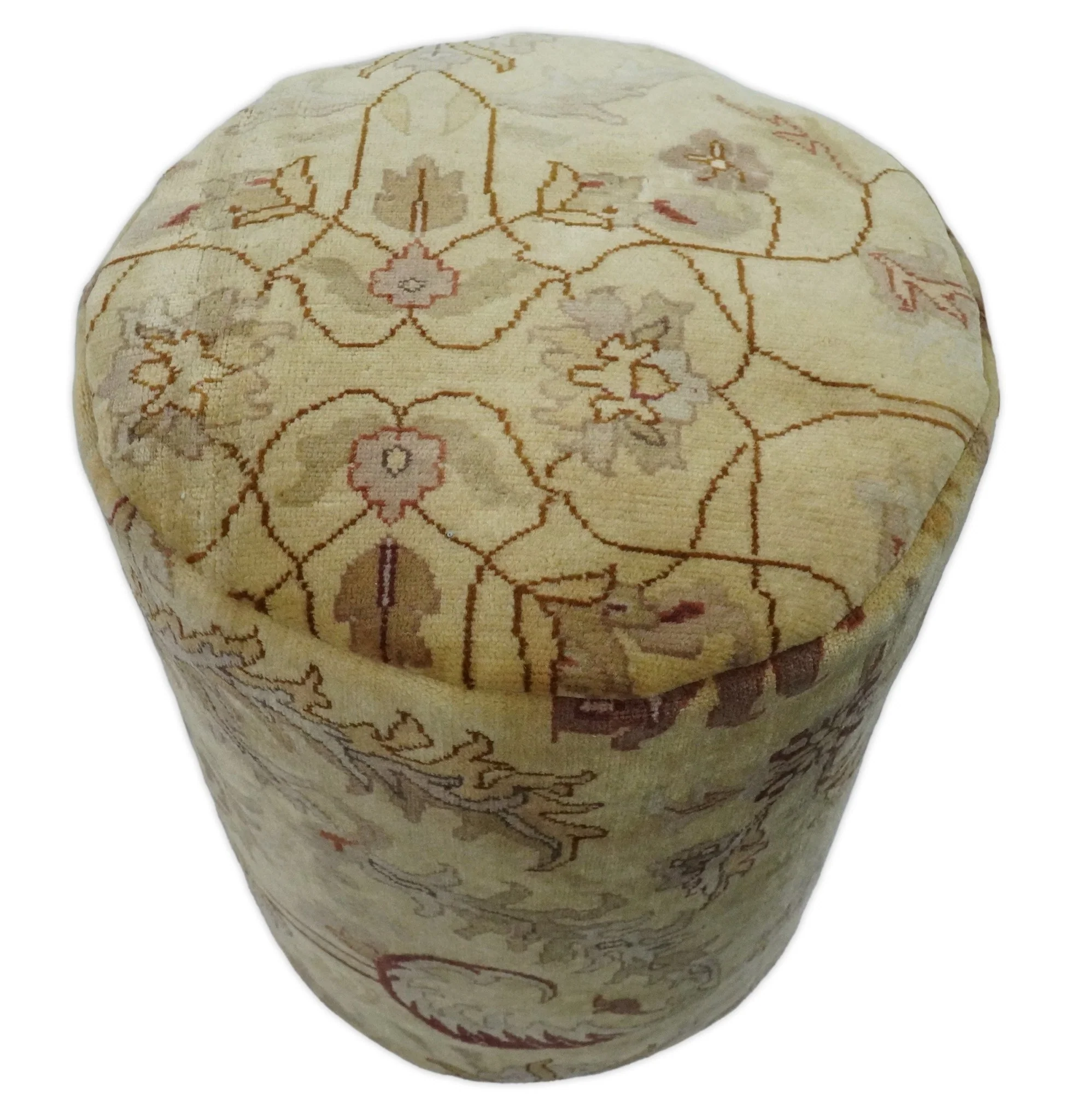 Vintage Persian Pouf, Footstool, Chair or Footrest made from fine woolen hand knotted Area Rug | TRD132 - Image 3