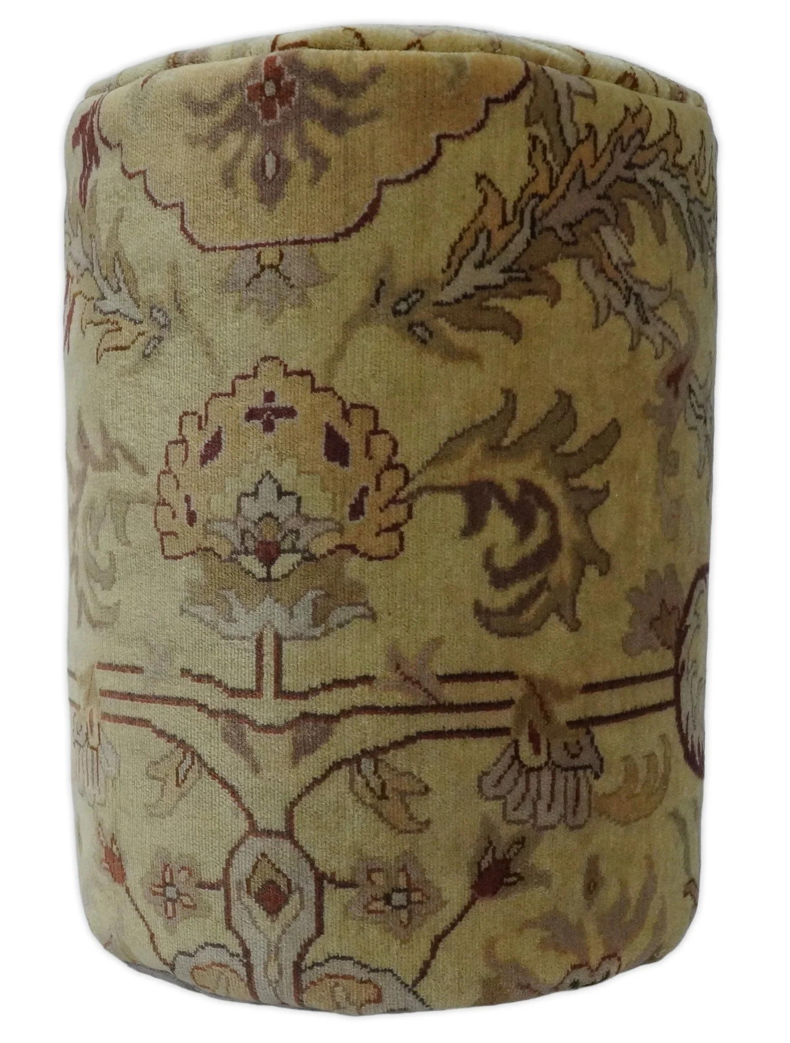 Vintage Persian Pouf, Footstool, Chair or Footrest made from fine woolen hand knotted Area Rug | TRD132 - Image 4