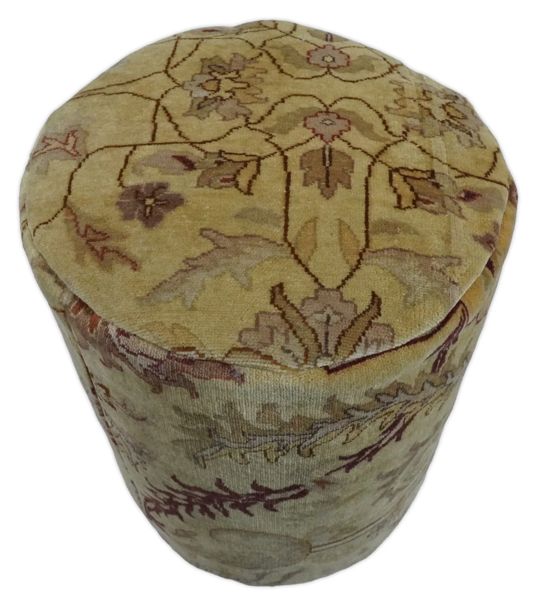 Vintage Persian Pouf, Footstool, Chair or Footrest made from fine woolen hand knotted Area Rug | TRD132 - Image 5