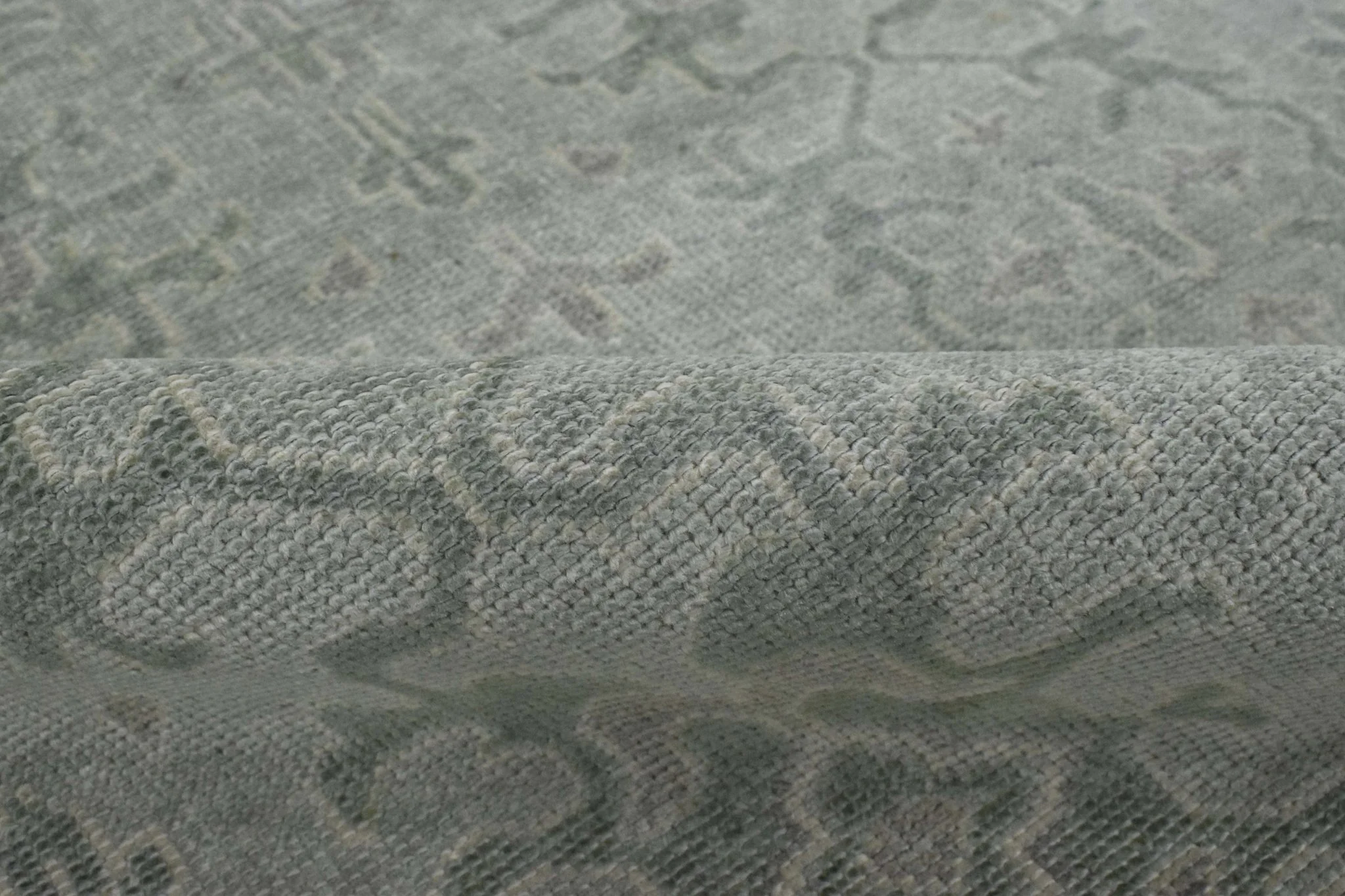 Luxury Hand knotted Wool 8x10 Gray Area Rug  | EMP4 - Image 9