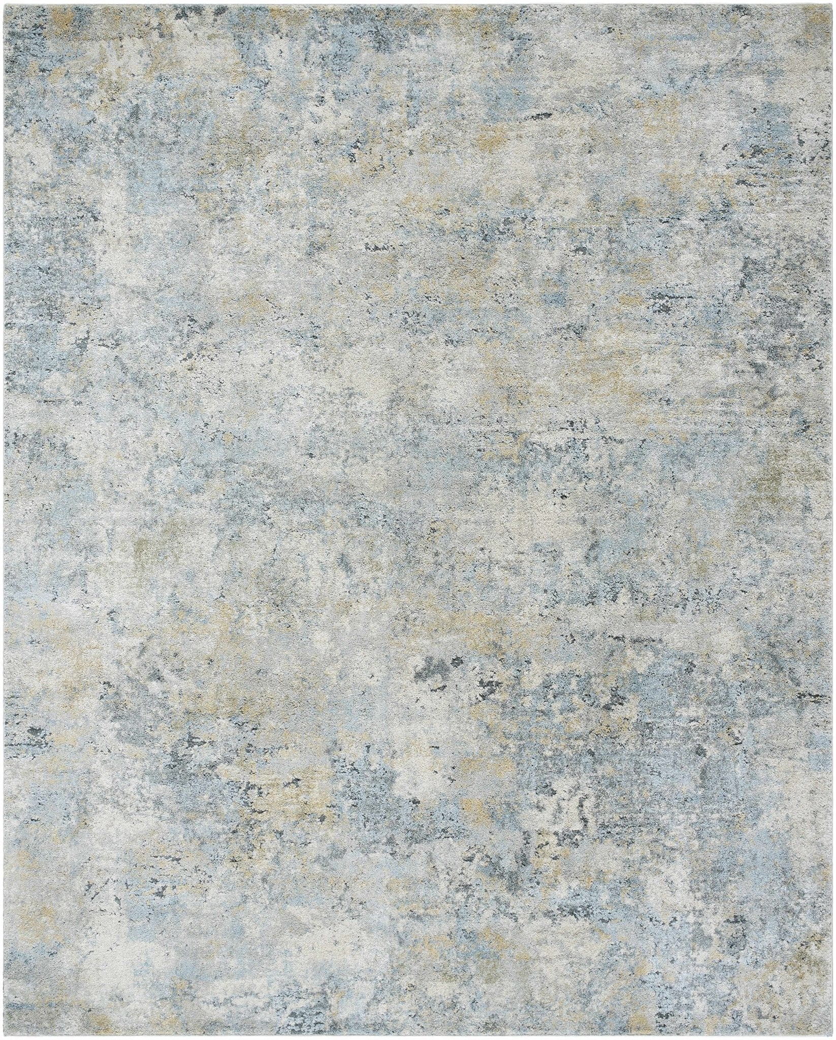 Machine Woven Beige And Blue Modern Abstract Style Rug - Image 8