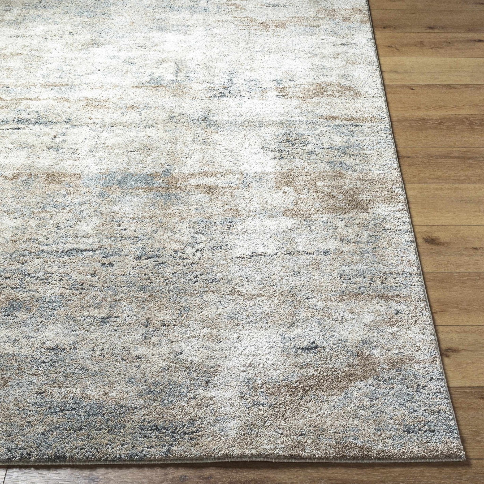 Abstract Beige And Gray Contemporary Style Rug - Image 2