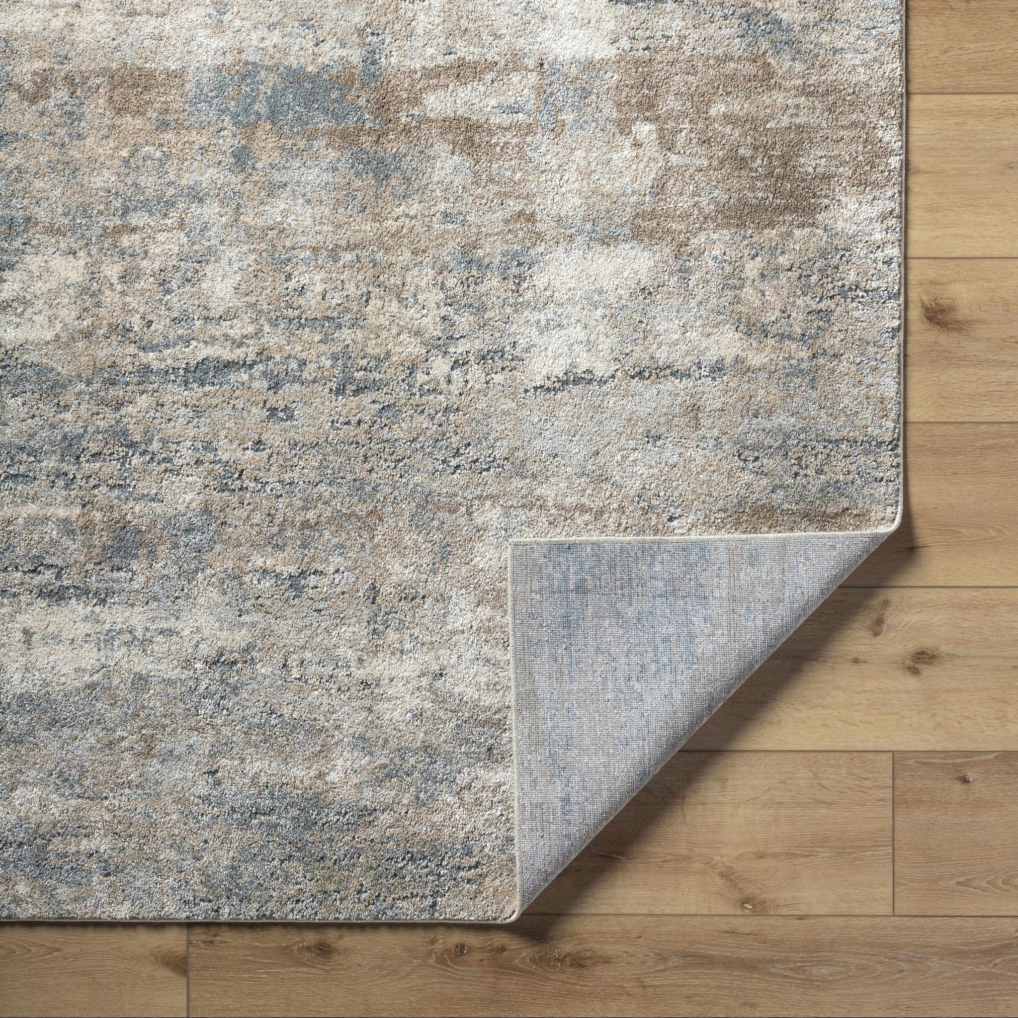 Abstract Beige And Gray Contemporary Style Rug - Image 3