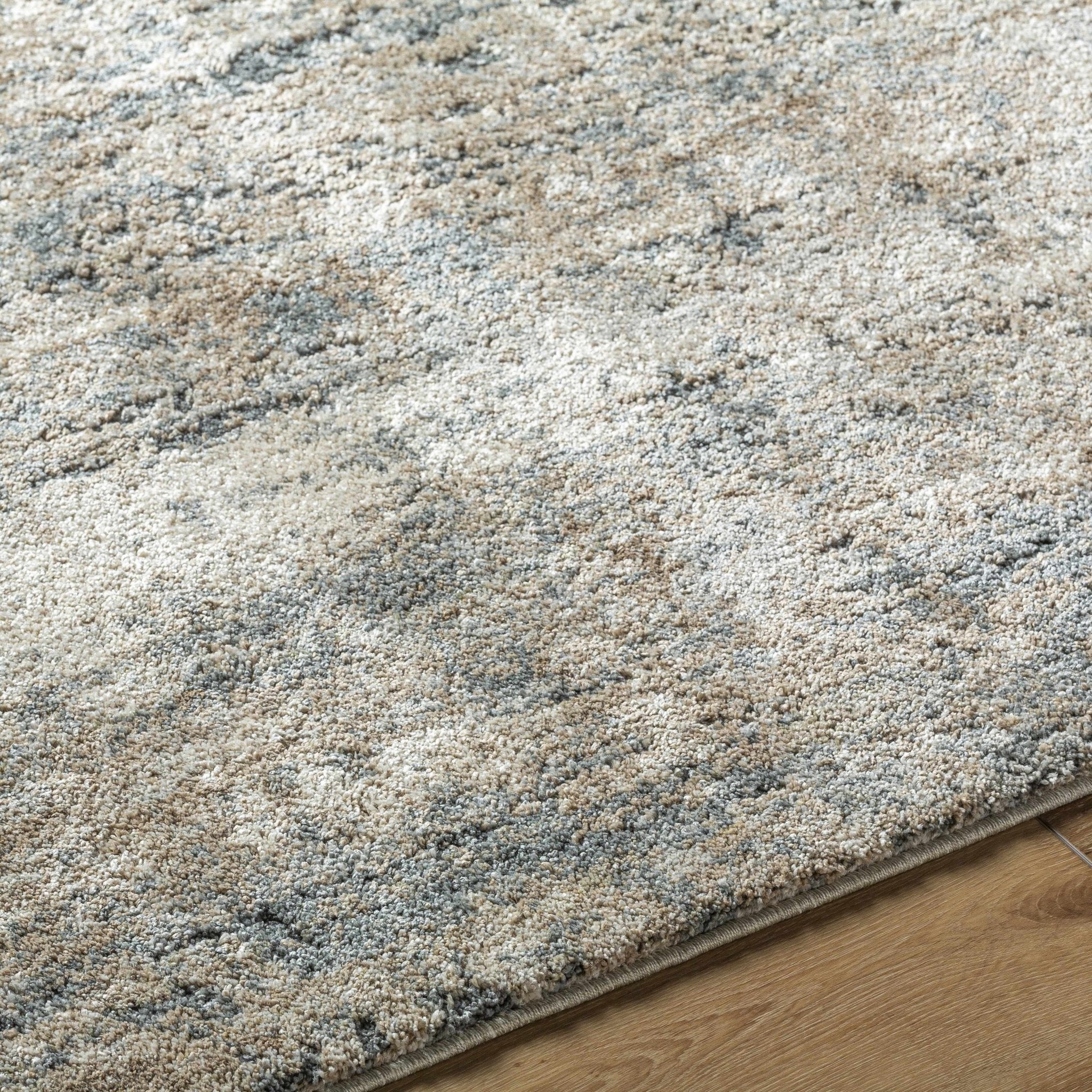Abstract Beige And Gray Contemporary Style Rug - Image 4